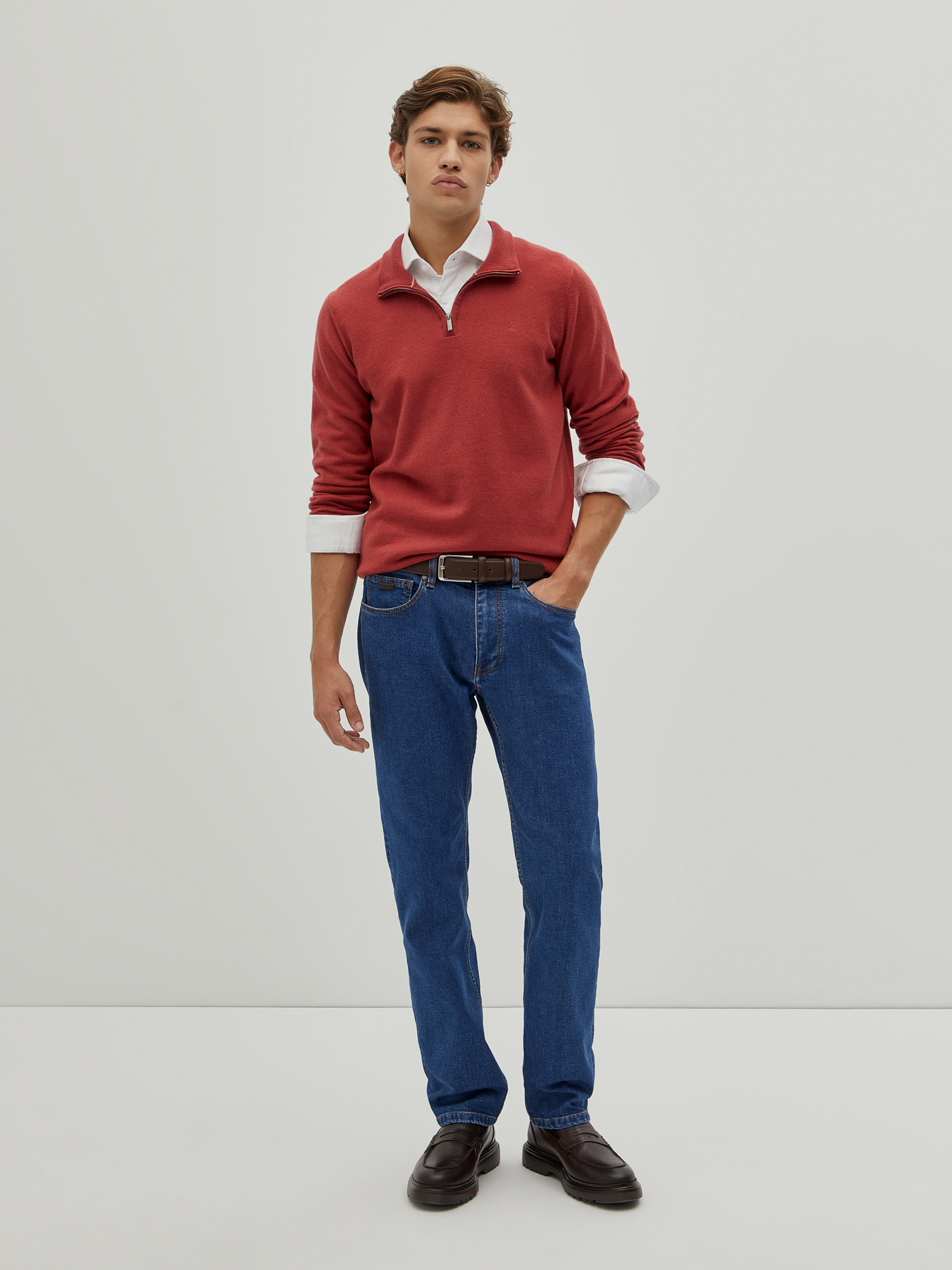 Sweater with placket