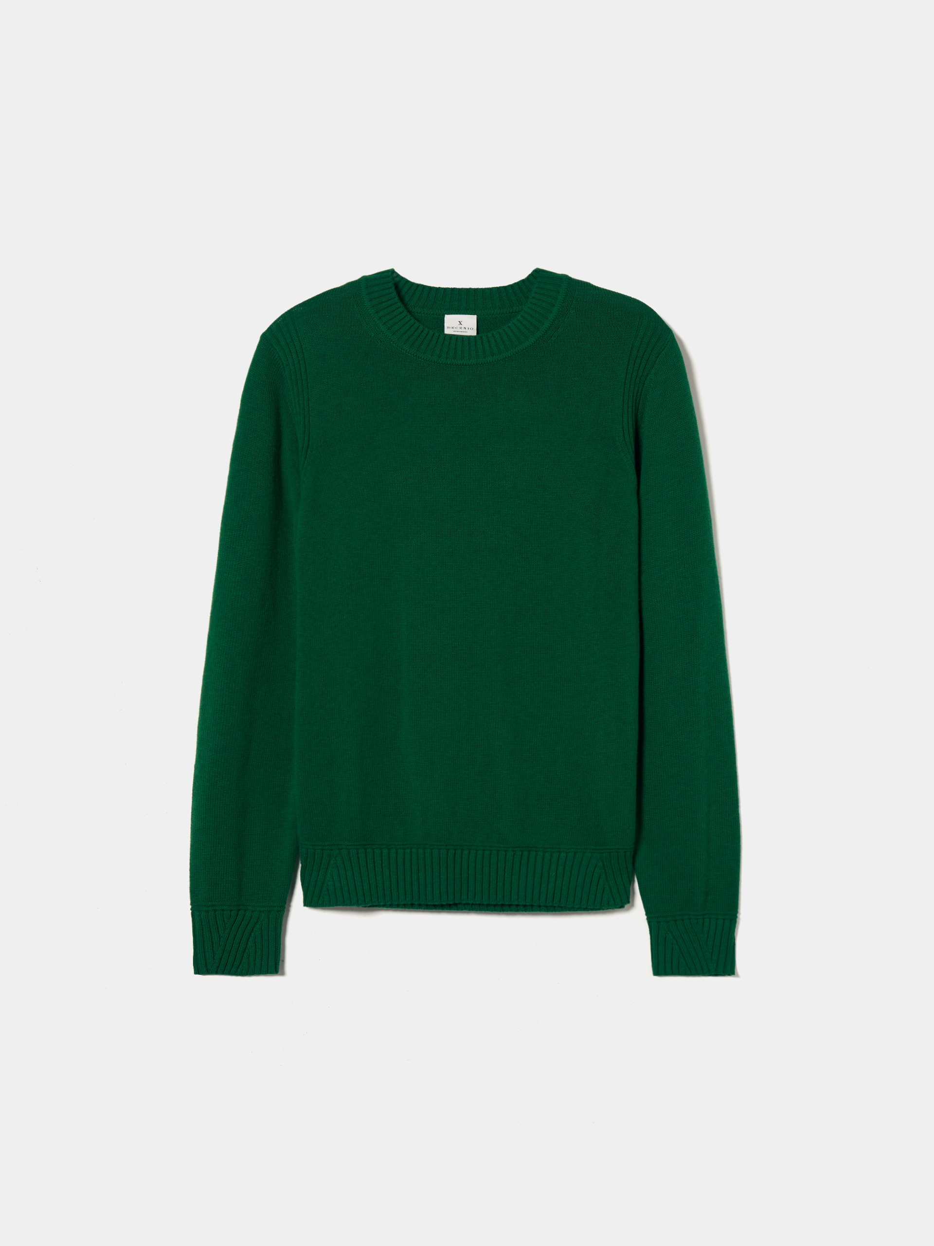 Knitted sweater in wool and cotton