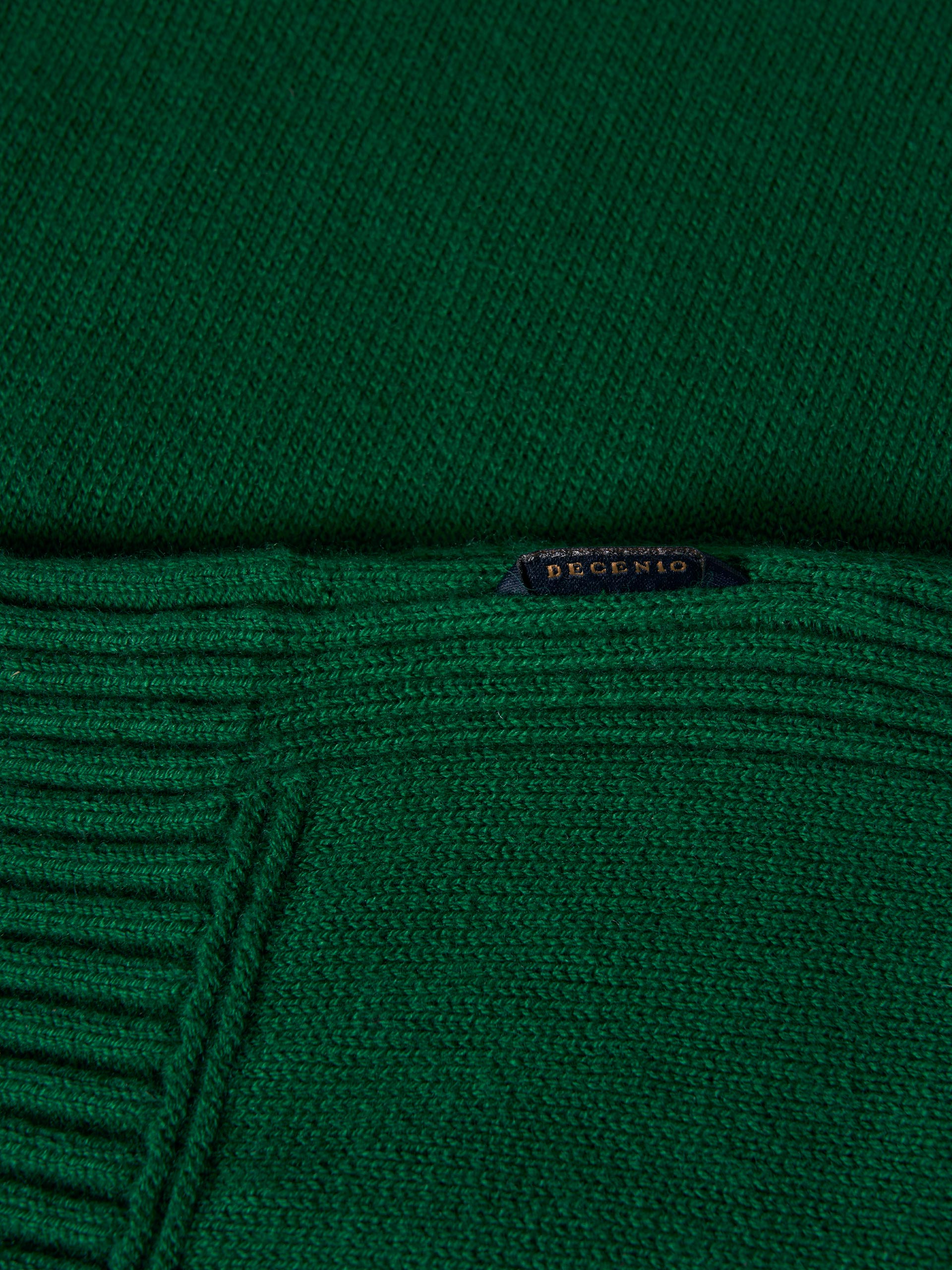 Knitted sweater in wool and cotton