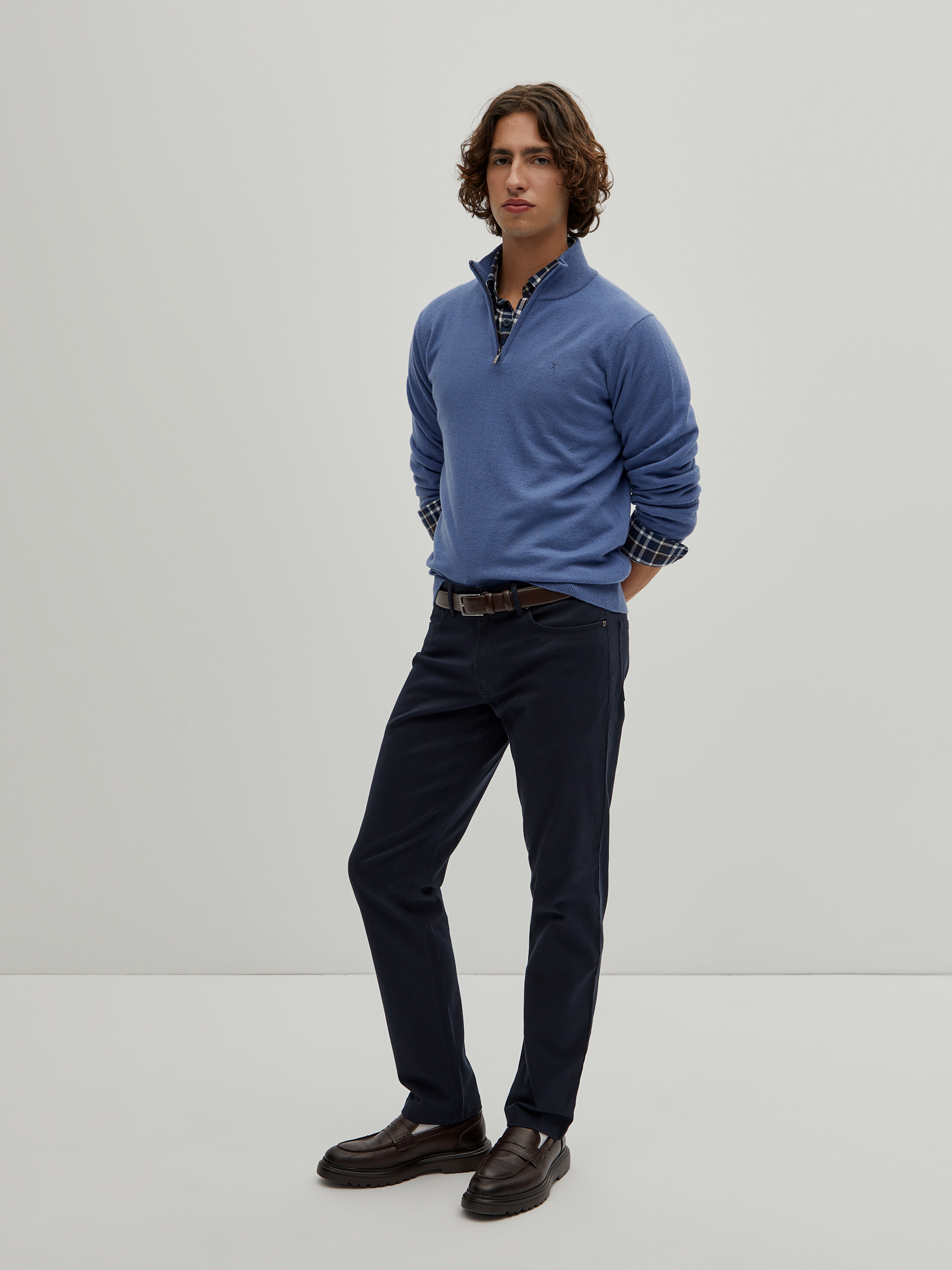 Regular fit twill pants