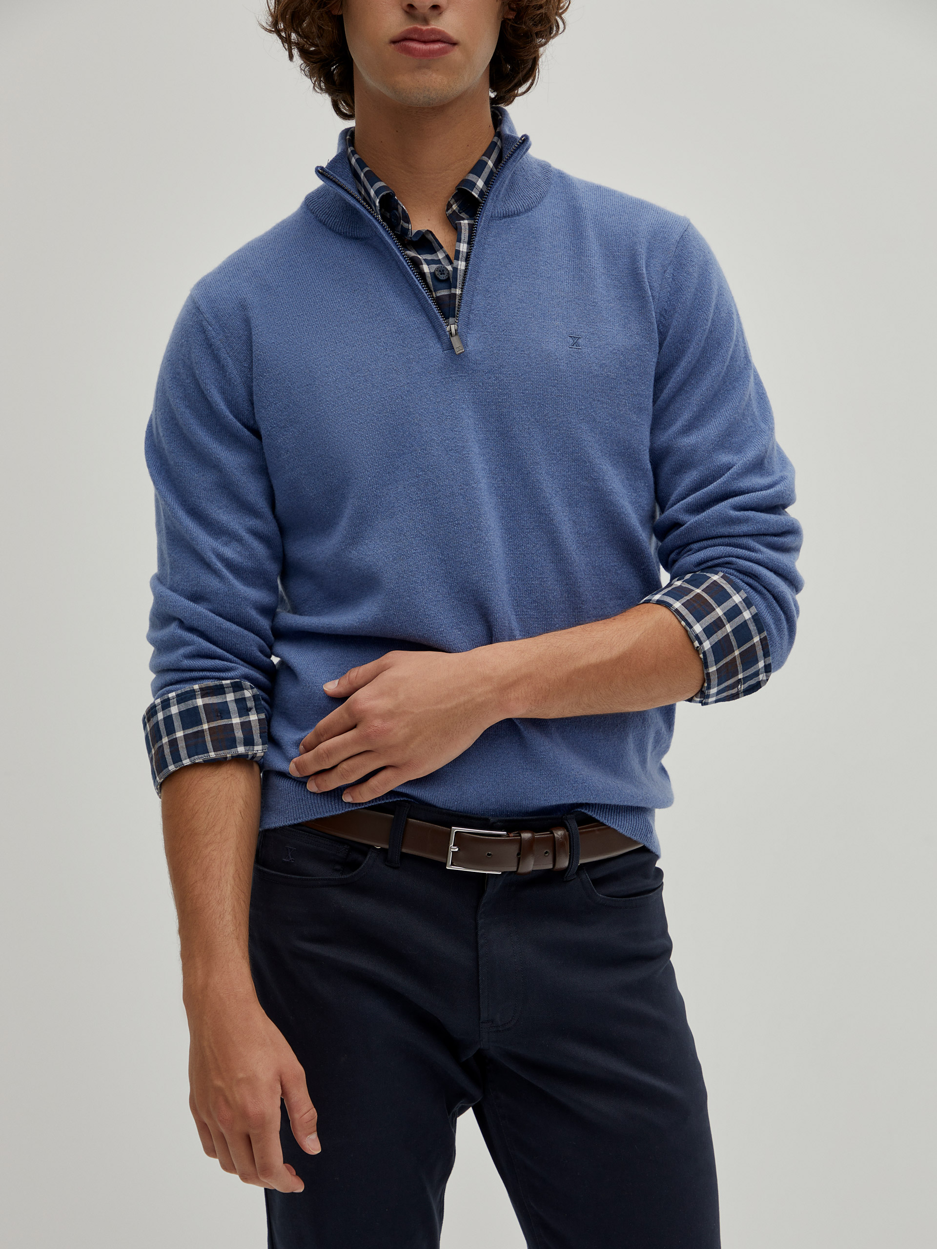 Regular fit twill pants