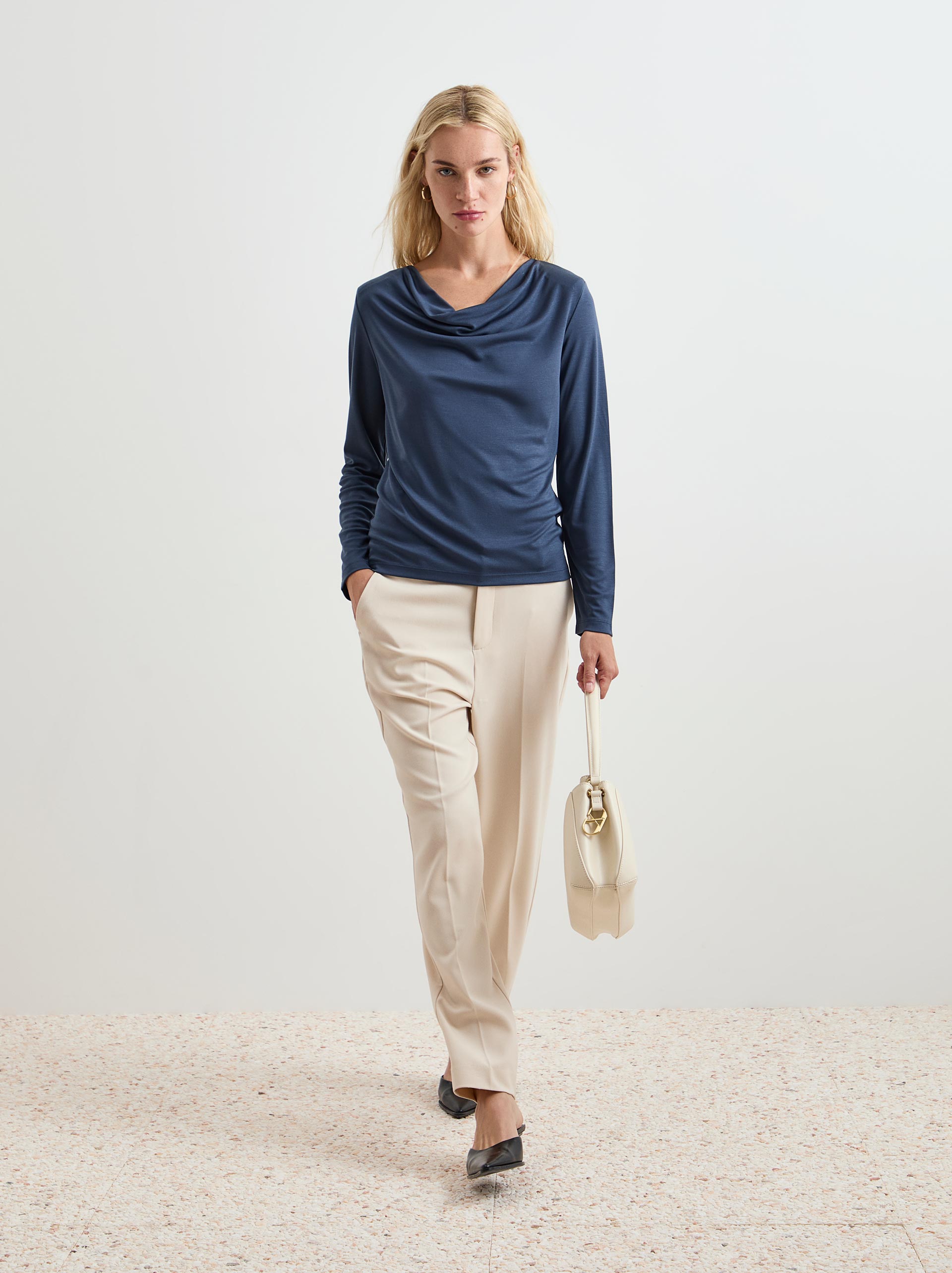 Draped sweater