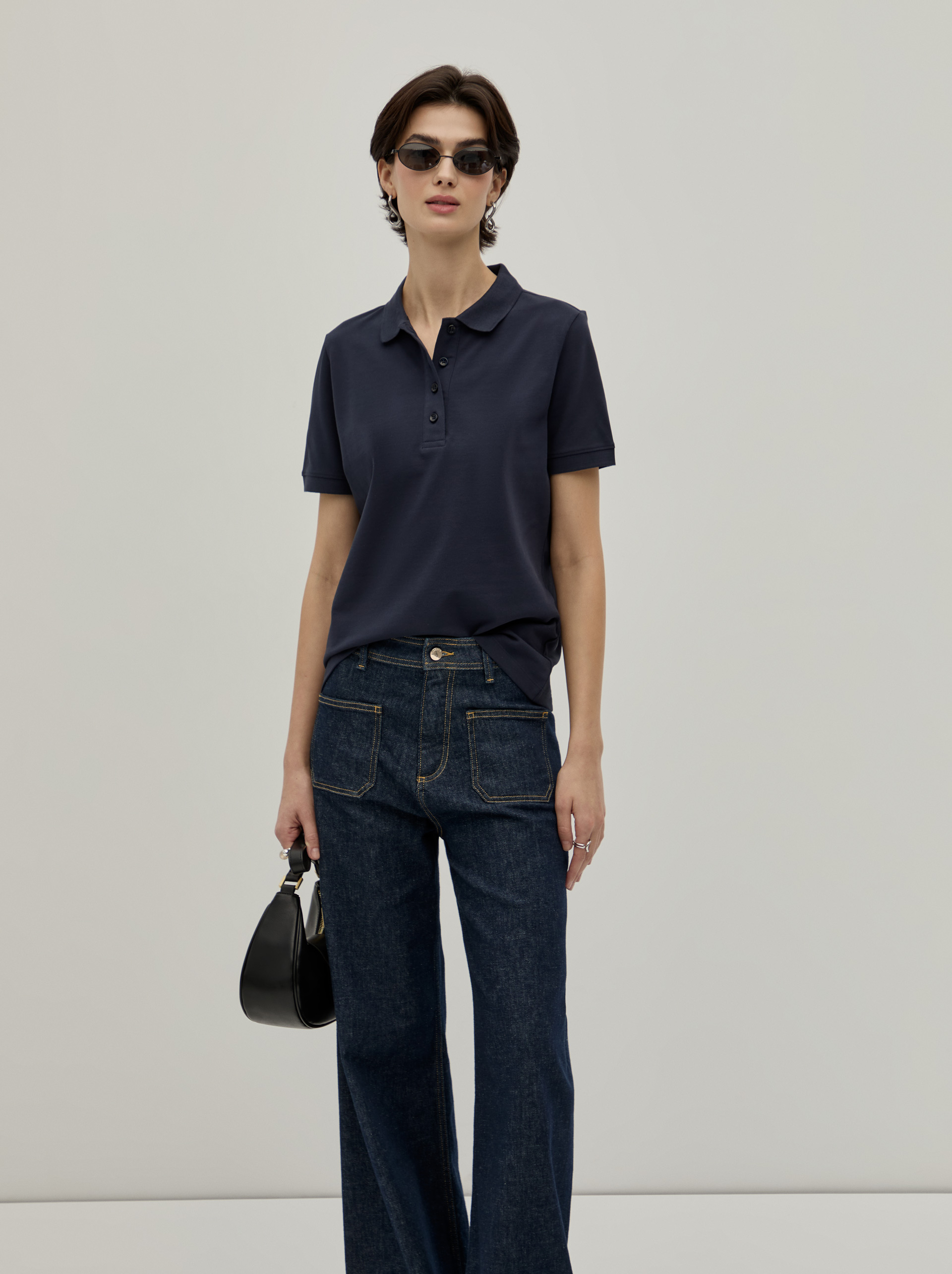 Short sleeve pique polo shirt