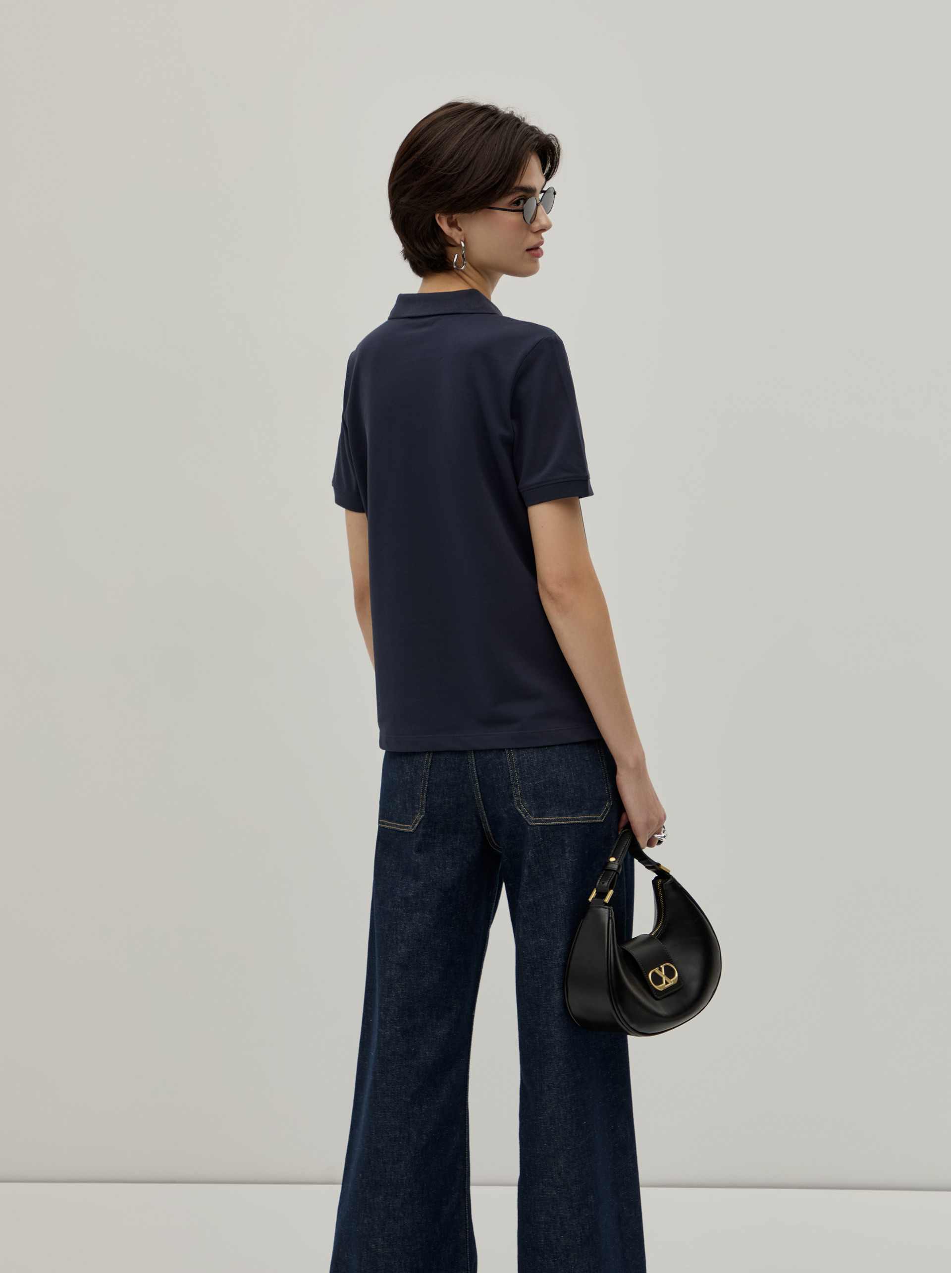 Short sleeve pique polo shirt