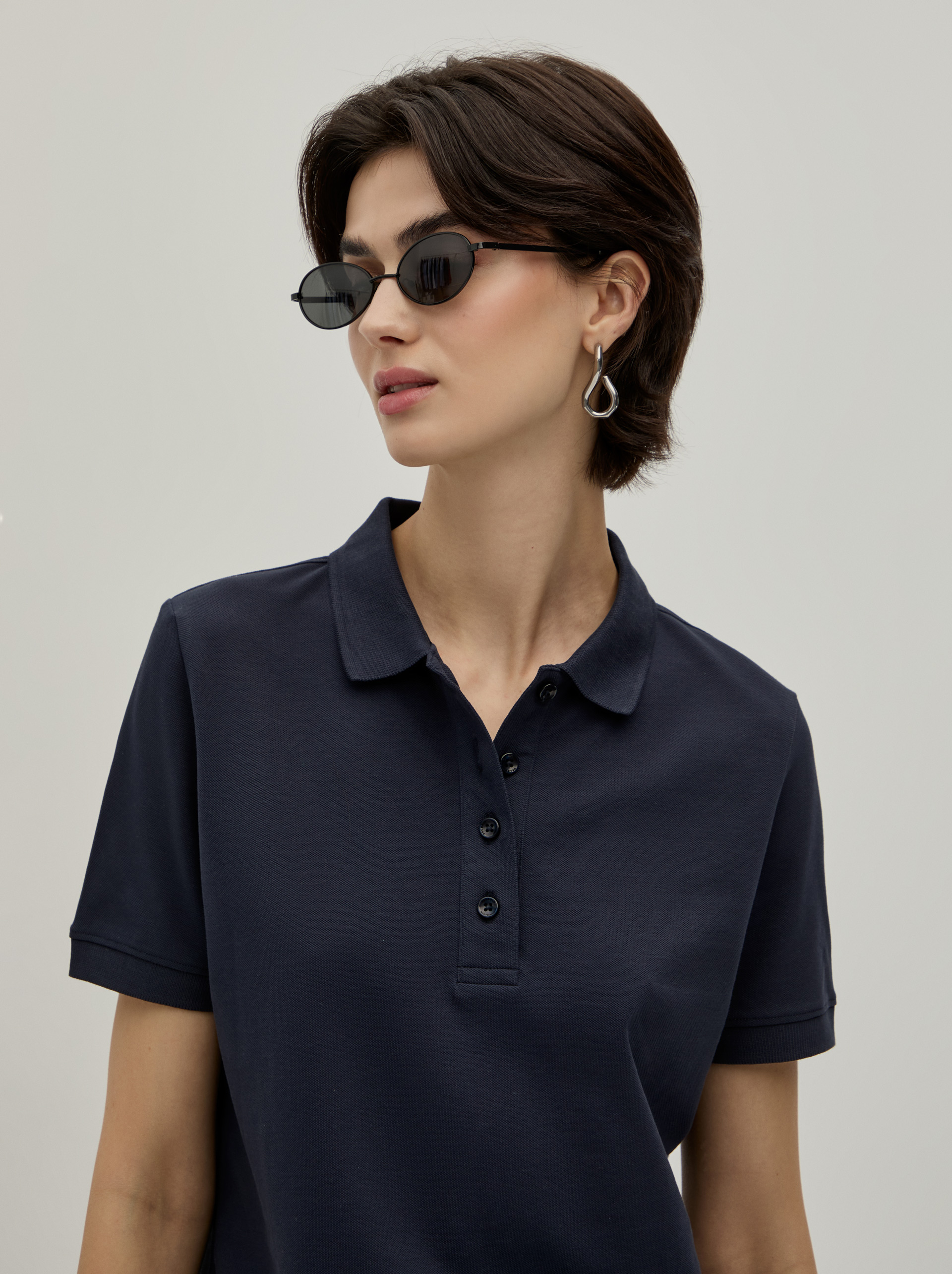 Short sleeve pique polo shirt