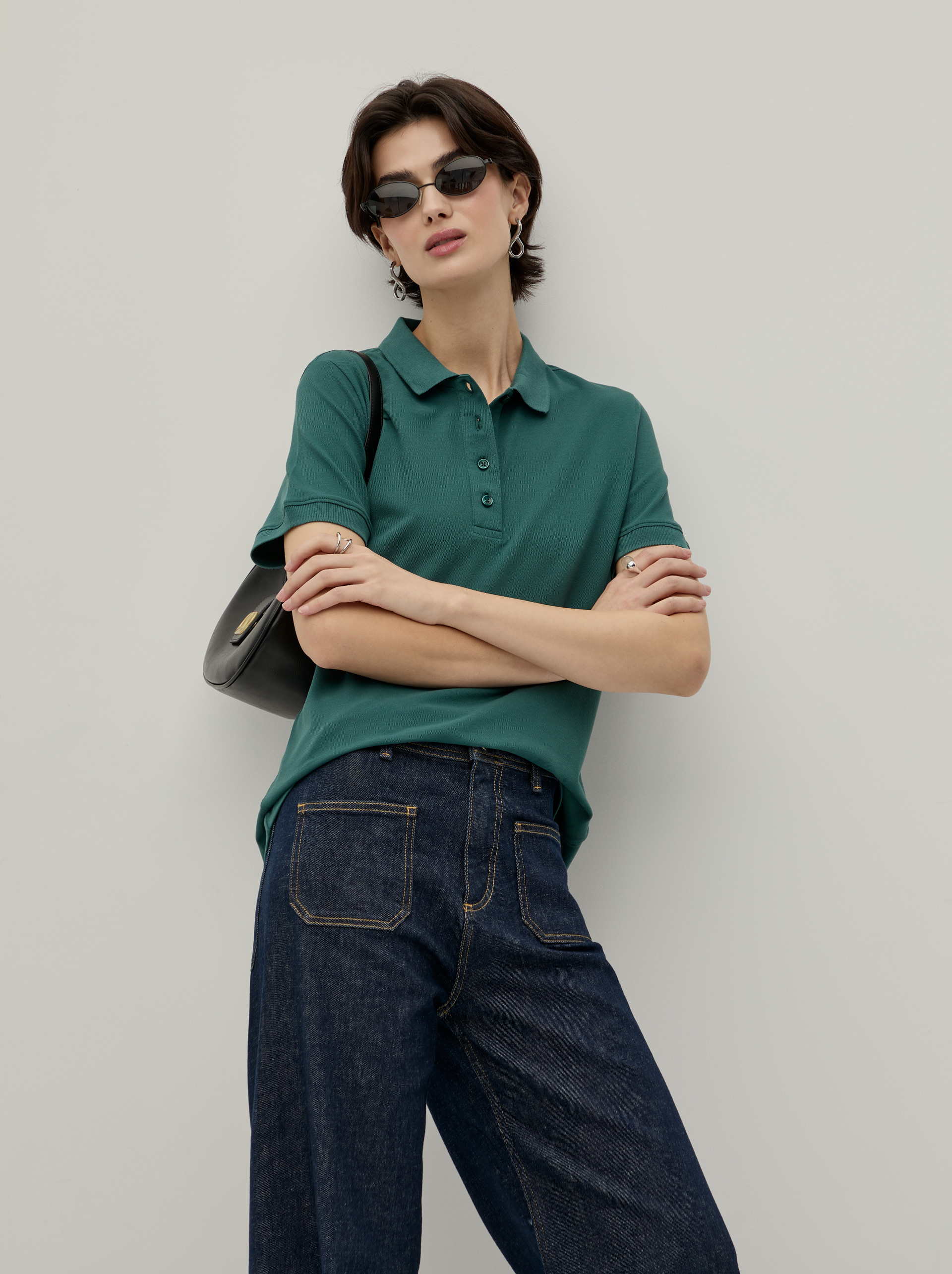 Short sleeve pique polo shirt