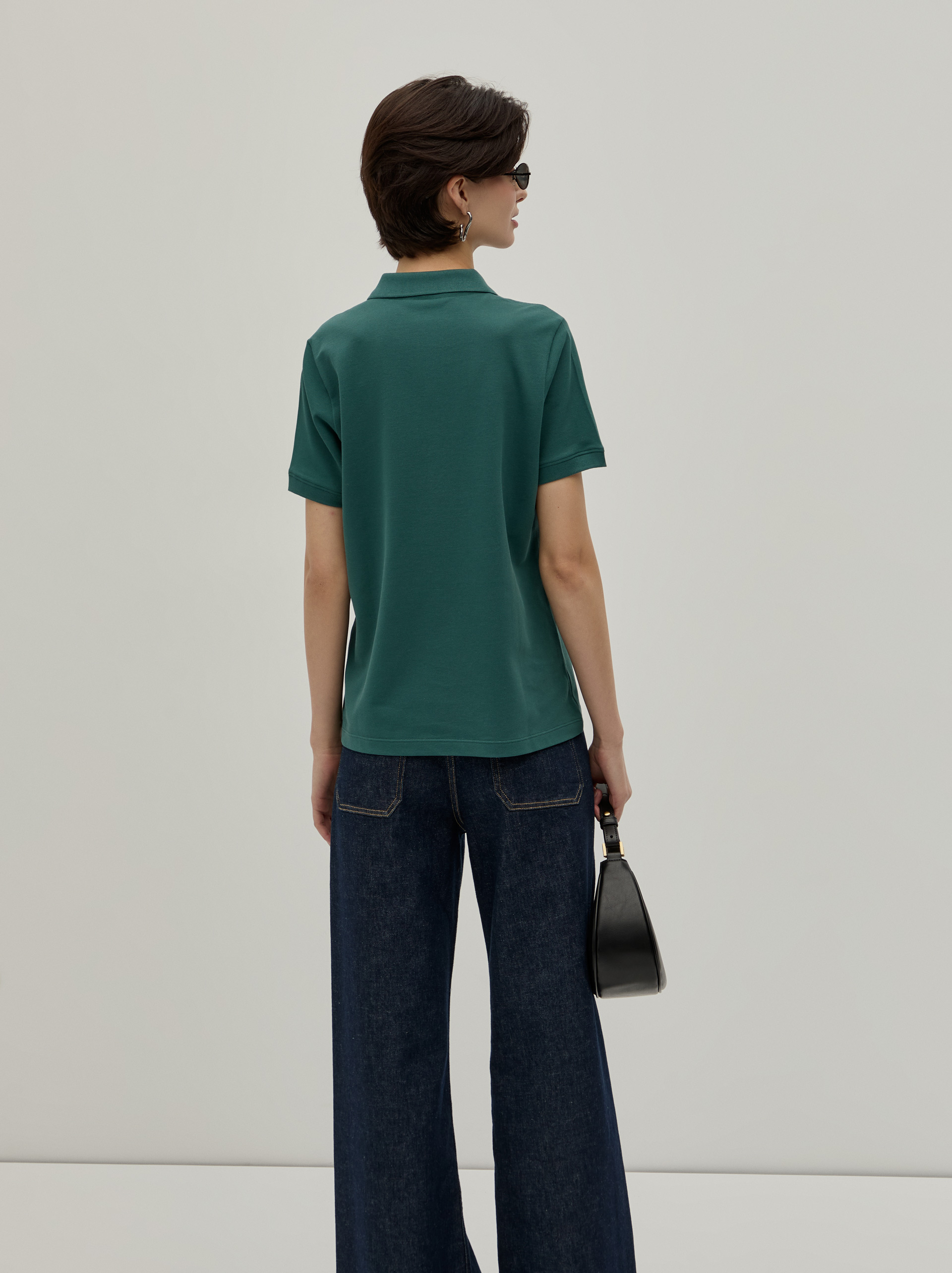 Short sleeve pique polo shirt