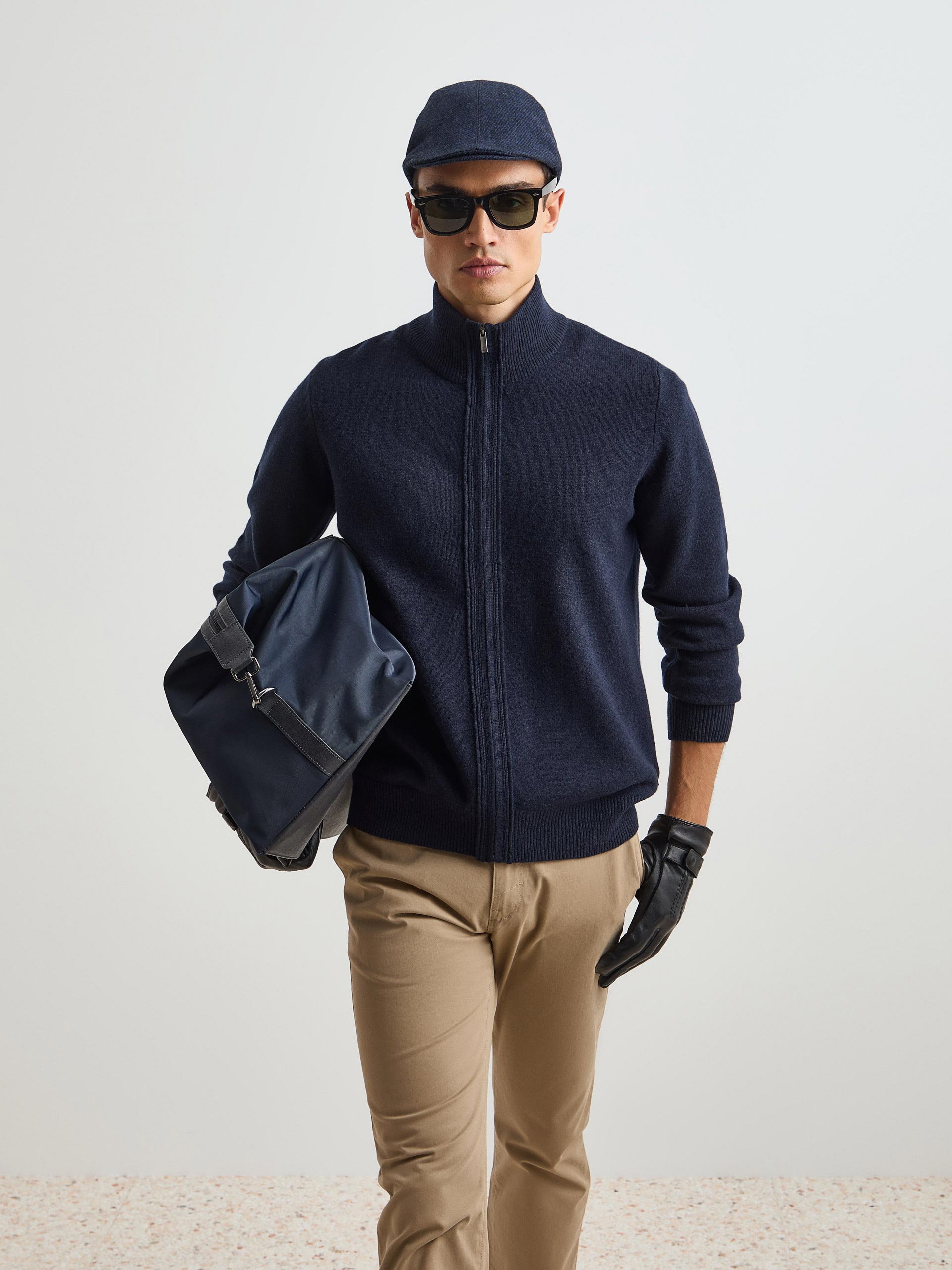 Wool knitted coat