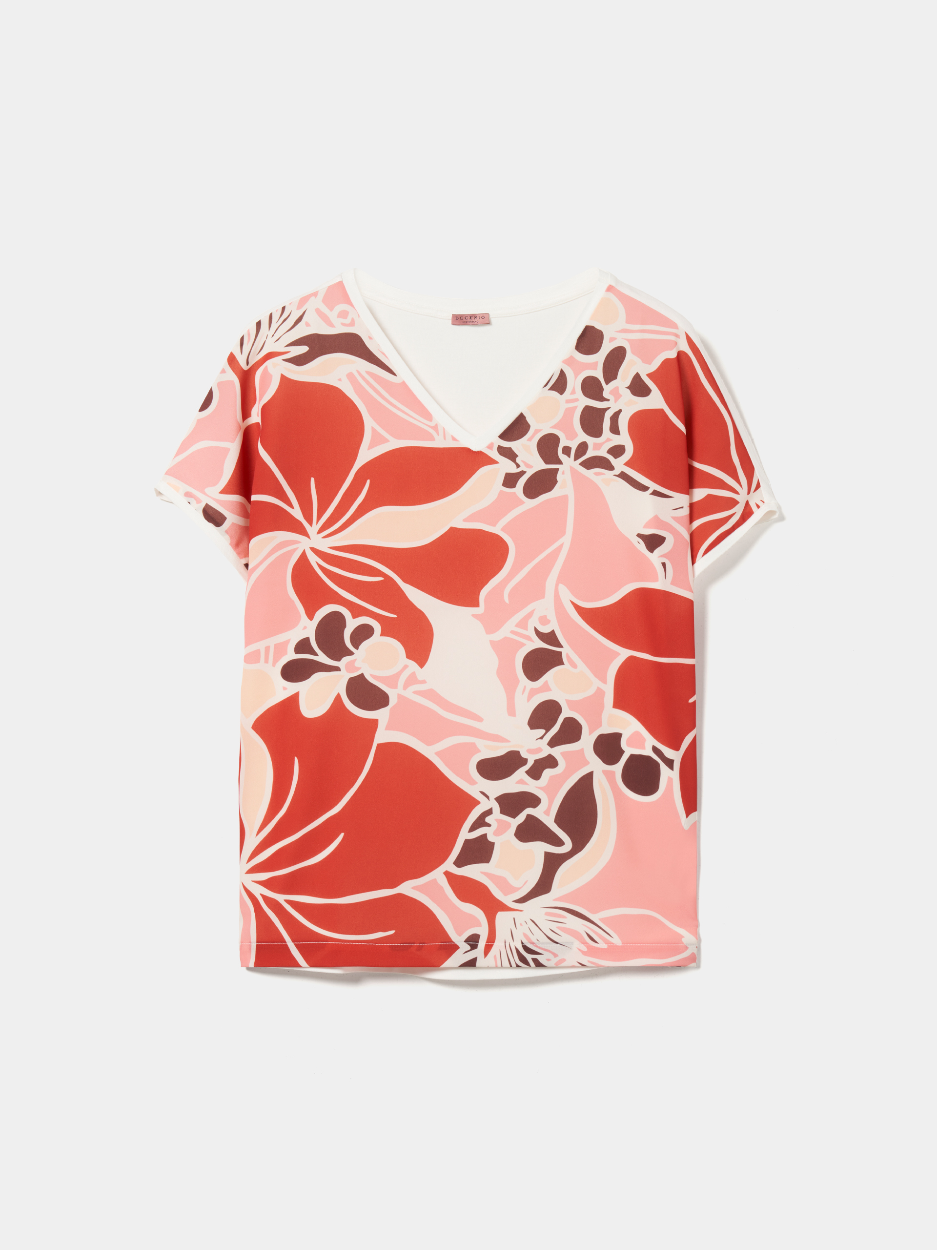 T-shirt padrão flores