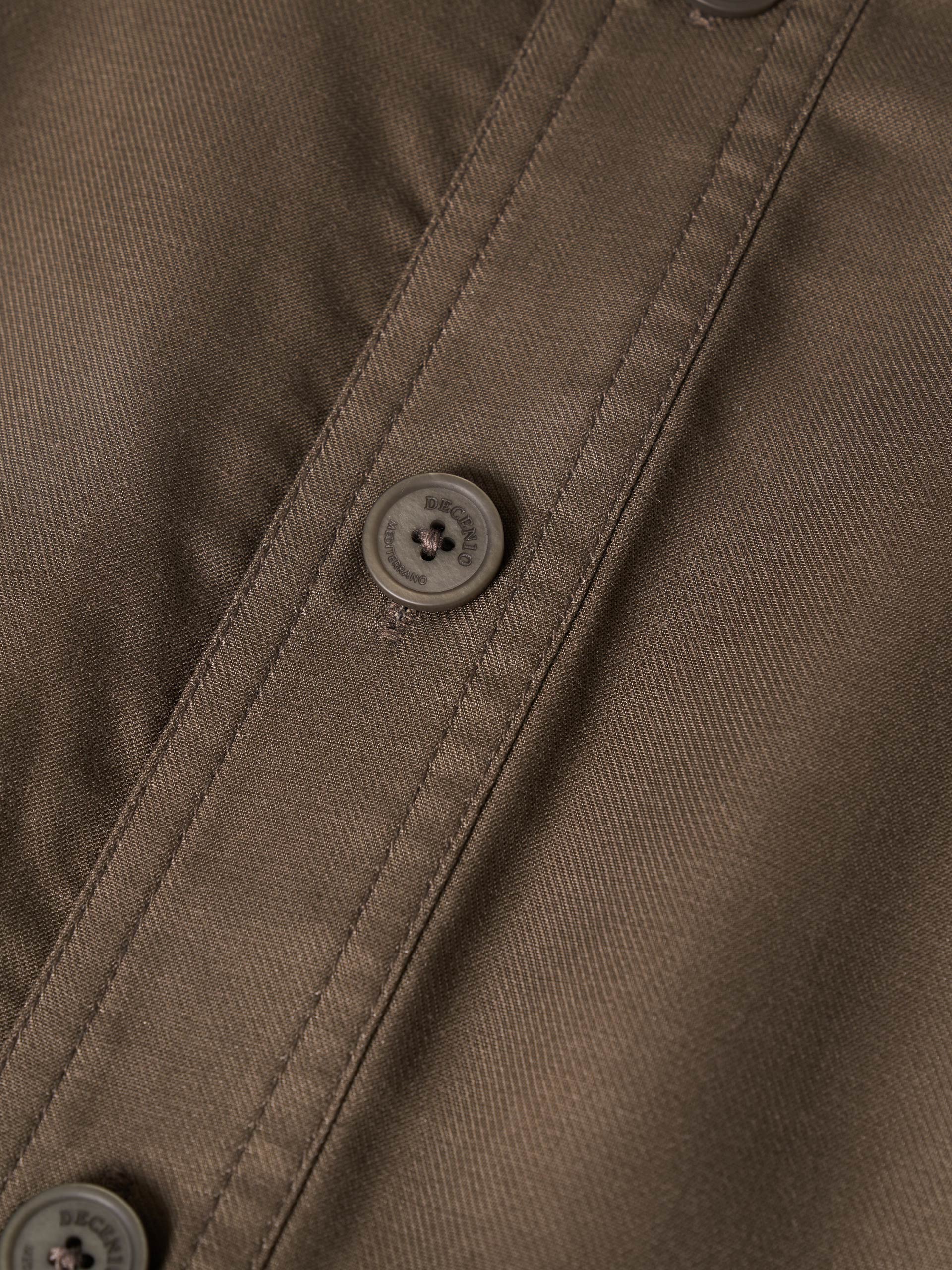 Cotton and lyocell cargo skirt