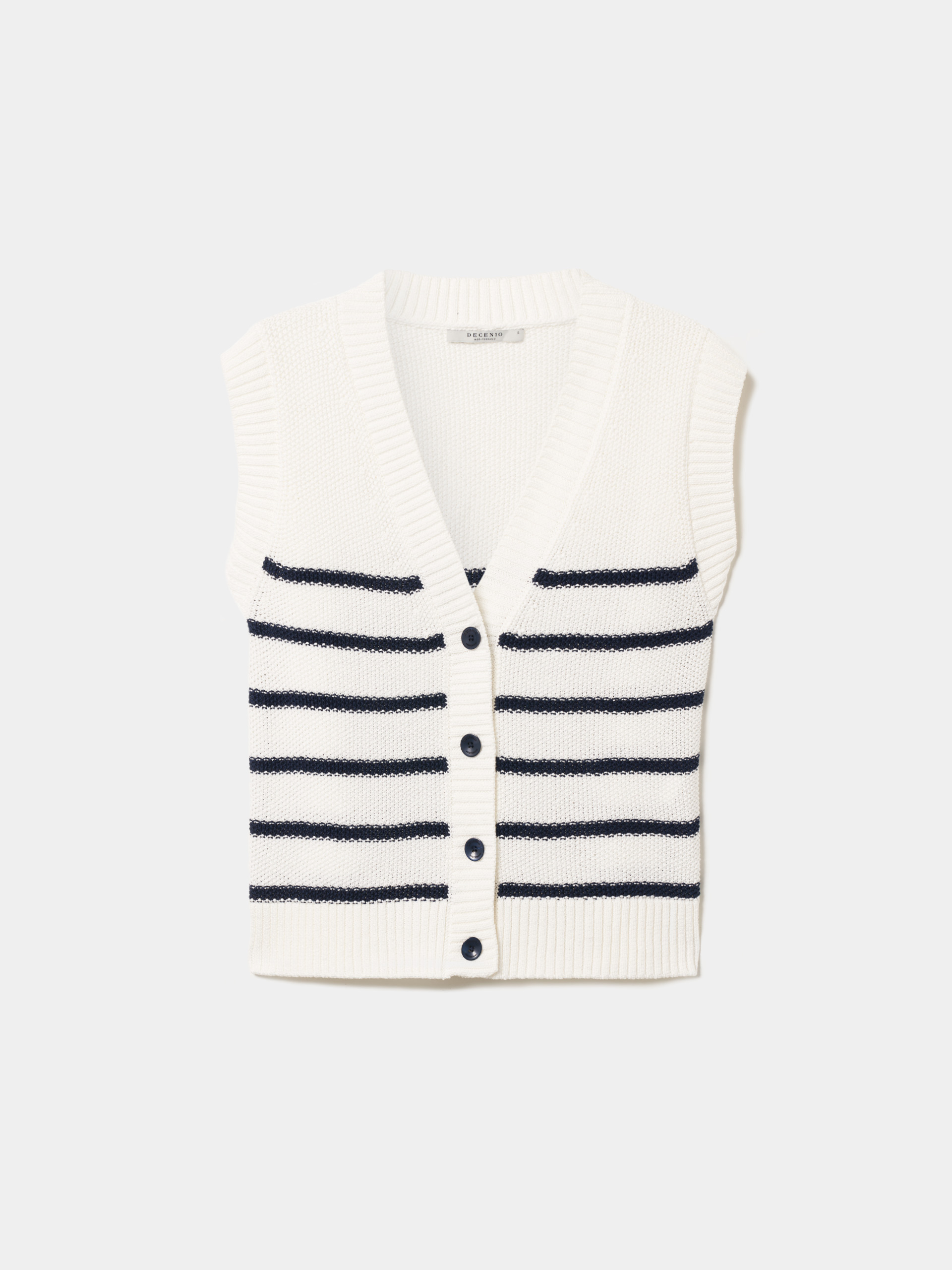 Striped knit vest