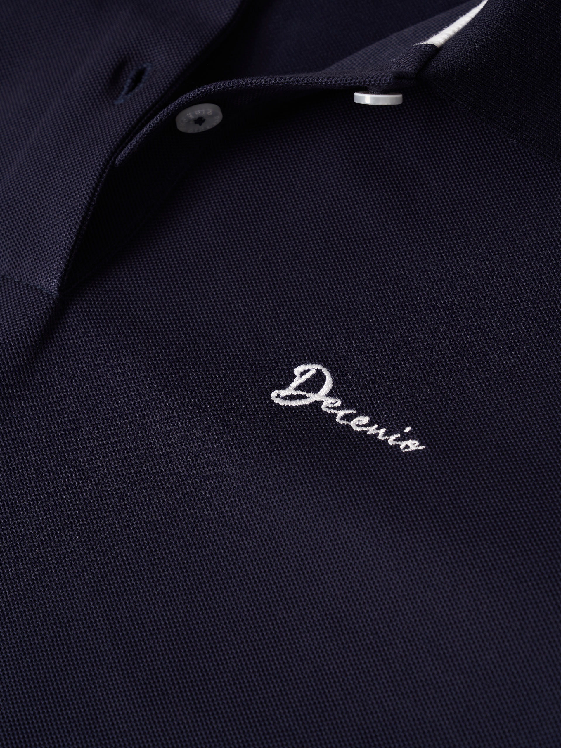 Cropped pique polo shirt