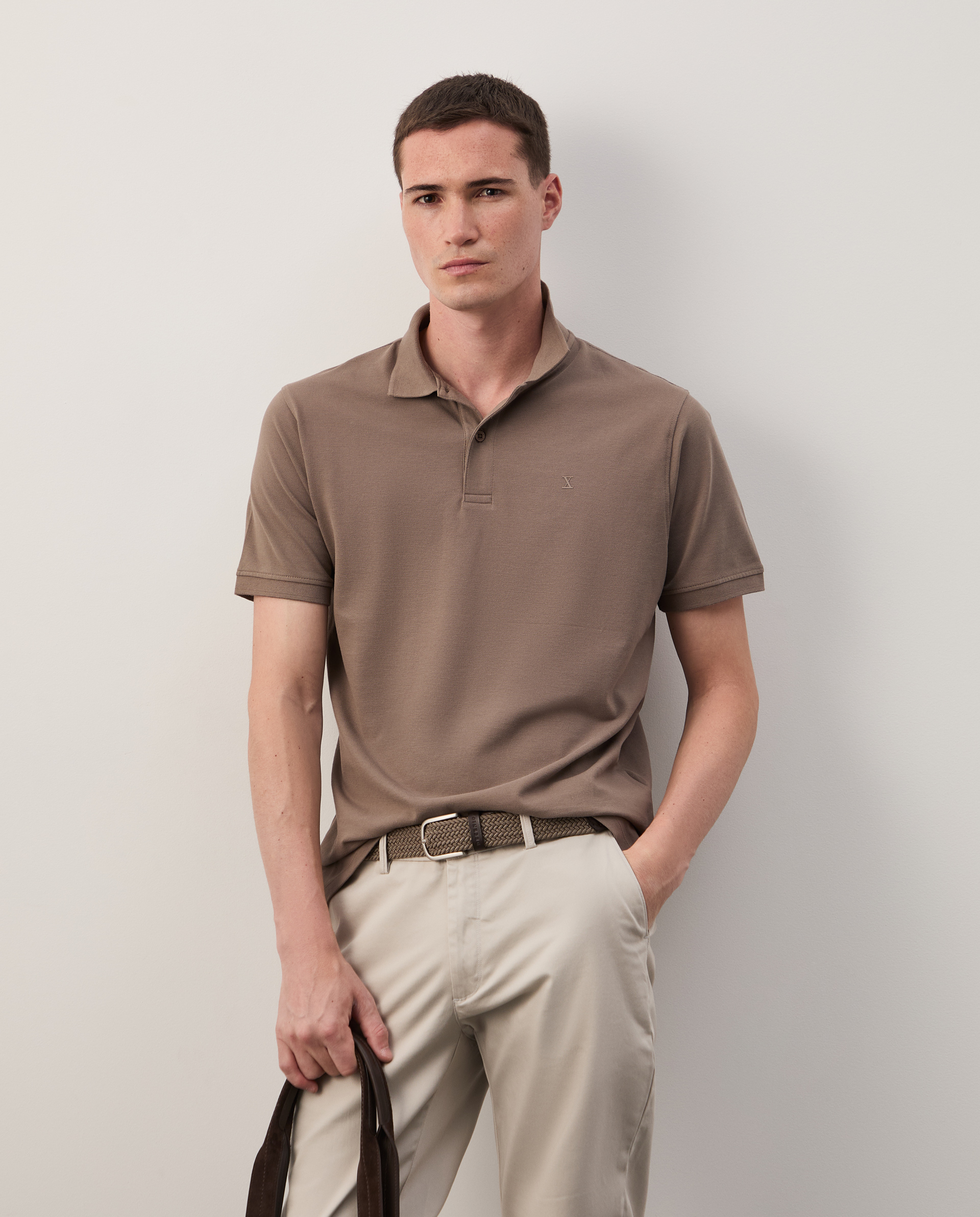Regular fit piqué polo shirt