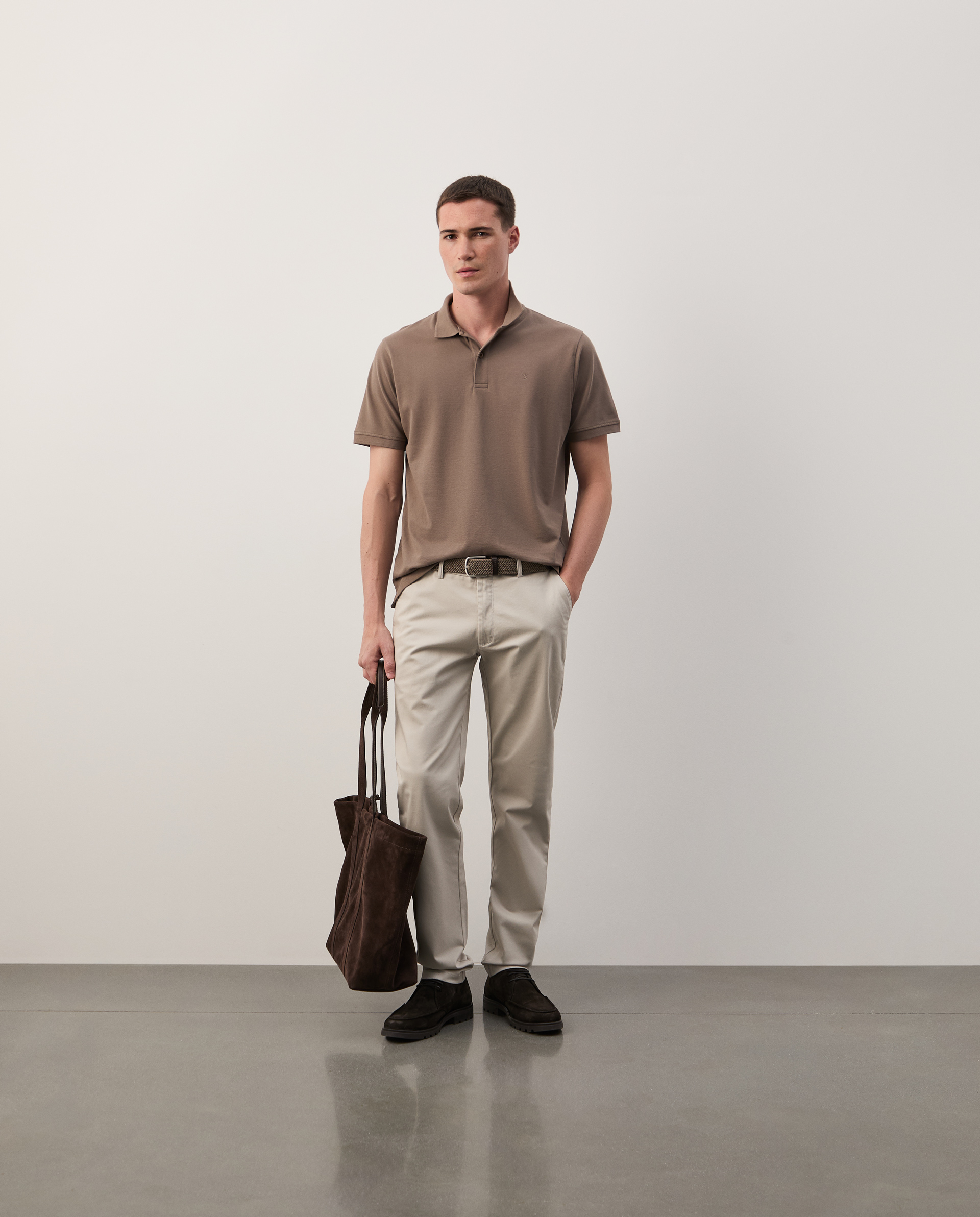 Regular fit piqué polo shirt