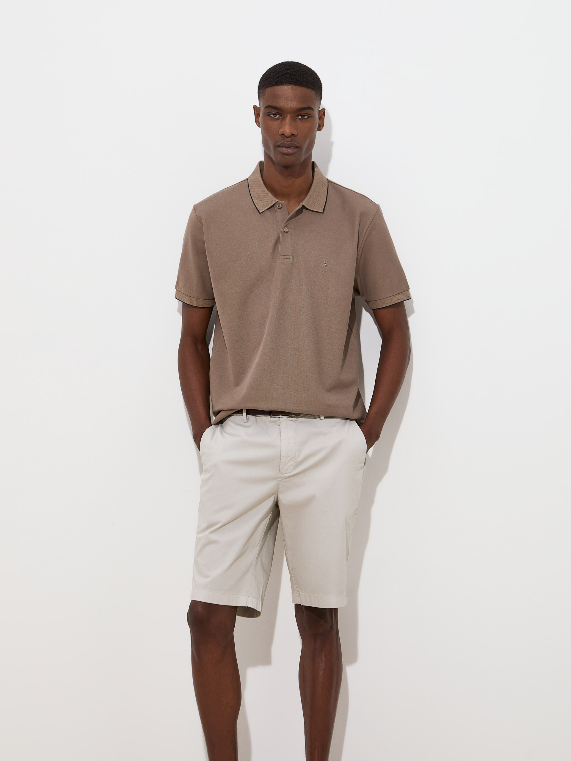 Camisa polo de manga corta