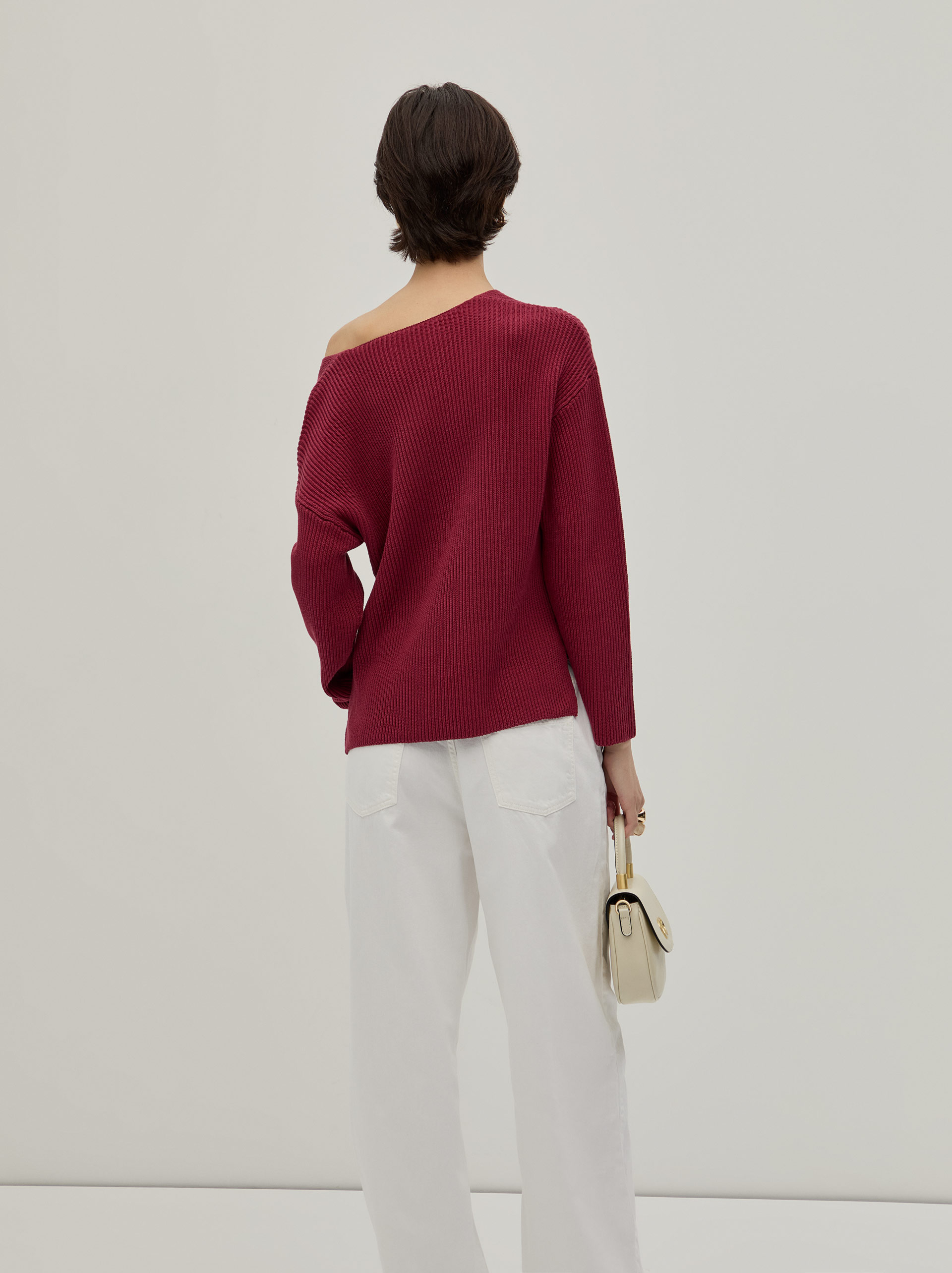 Jersey de punto con cuello en V