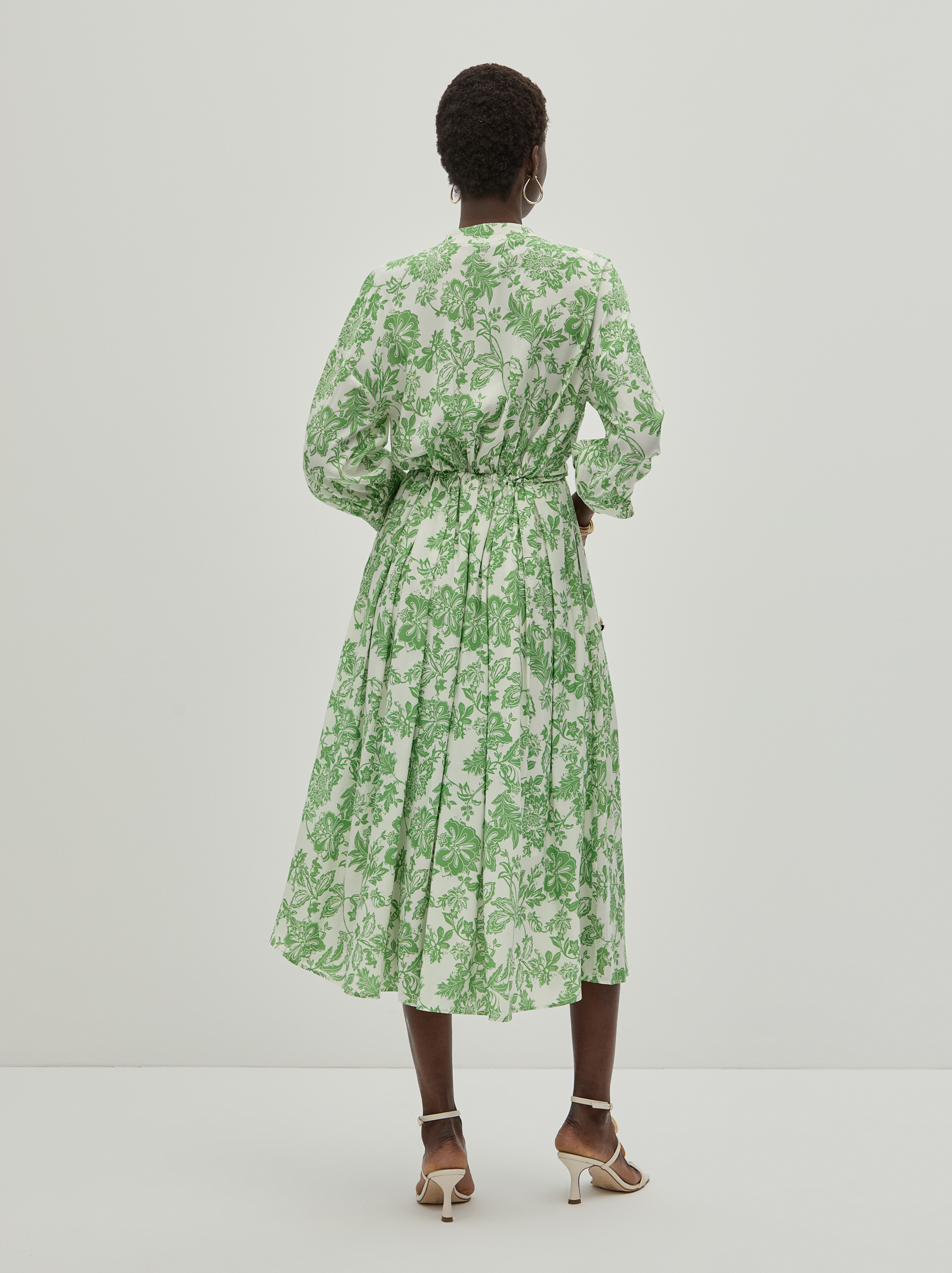 Vestido midi de flores