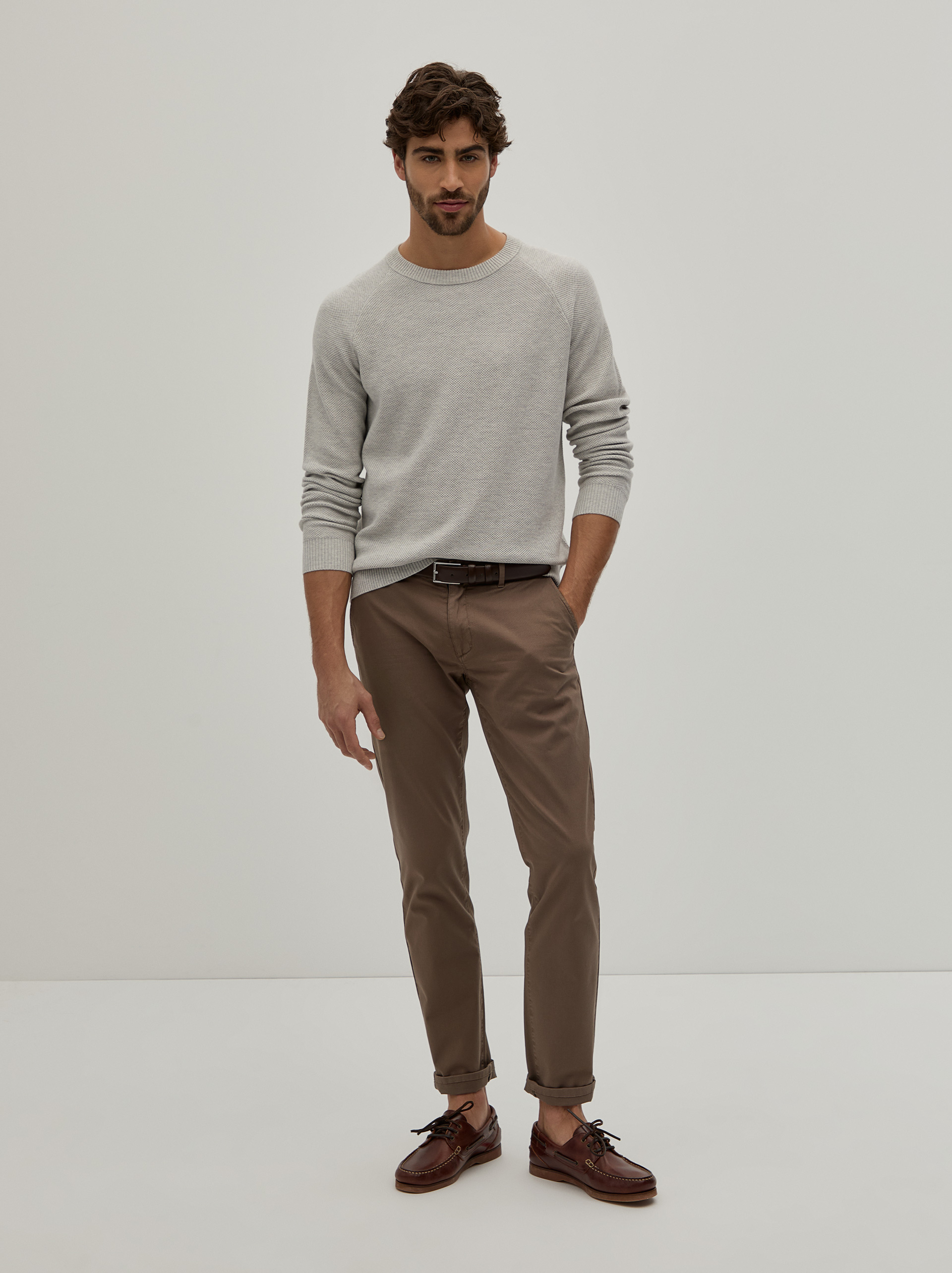 Textured knit sweater