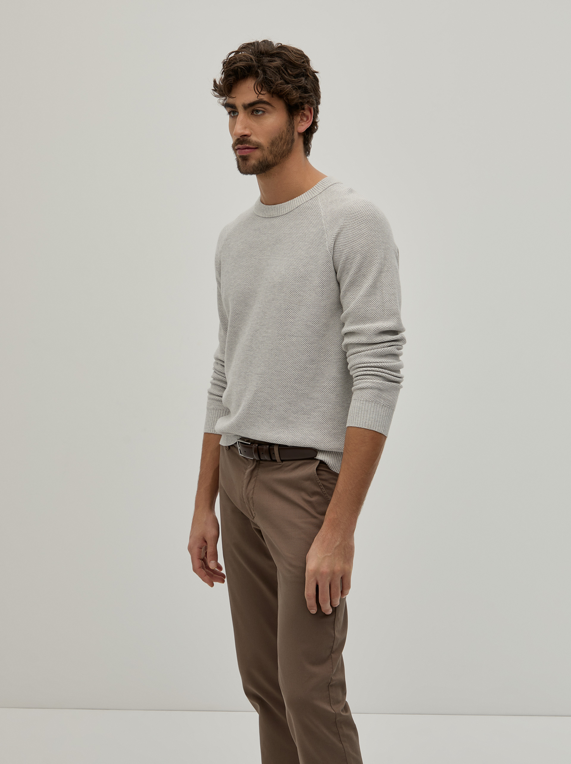 Textured knit sweater