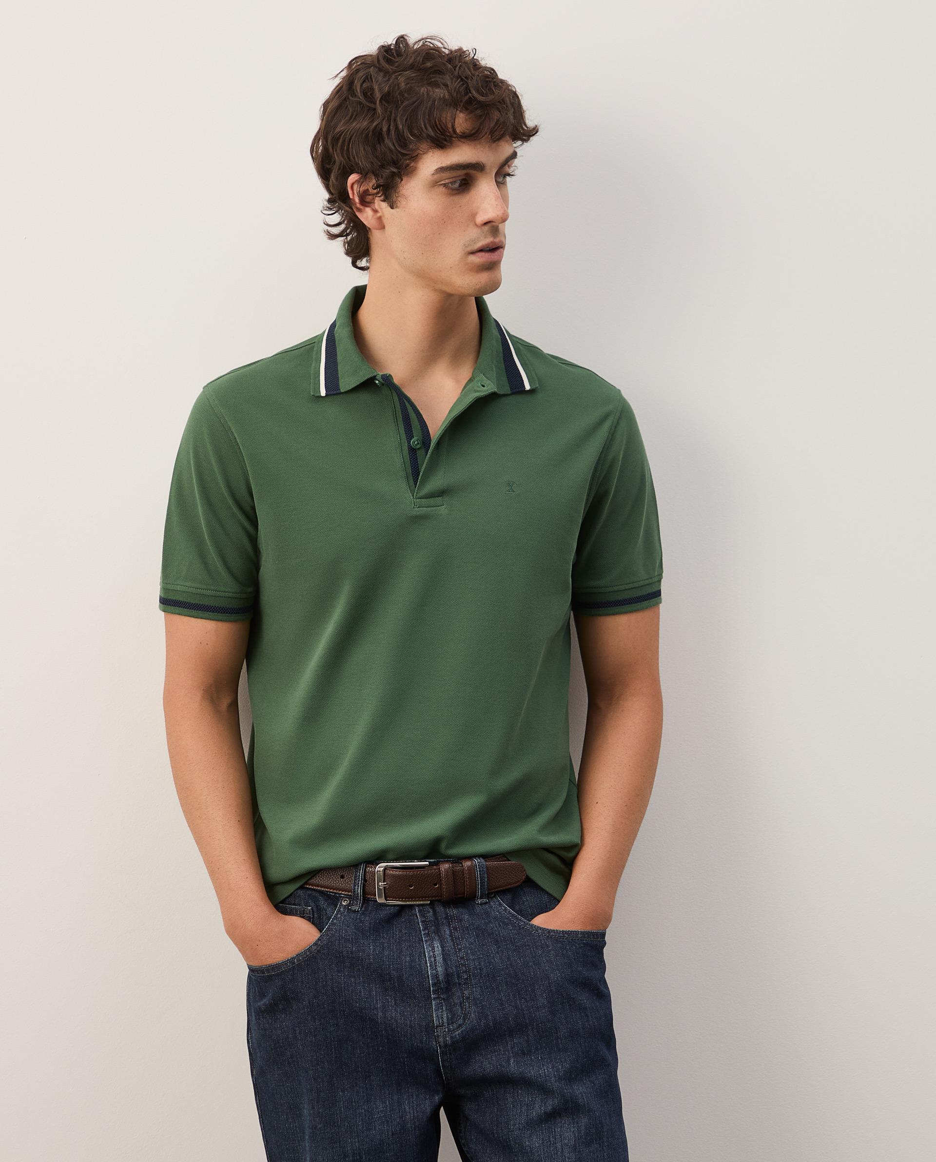 Regular fit polo shirt with stripes