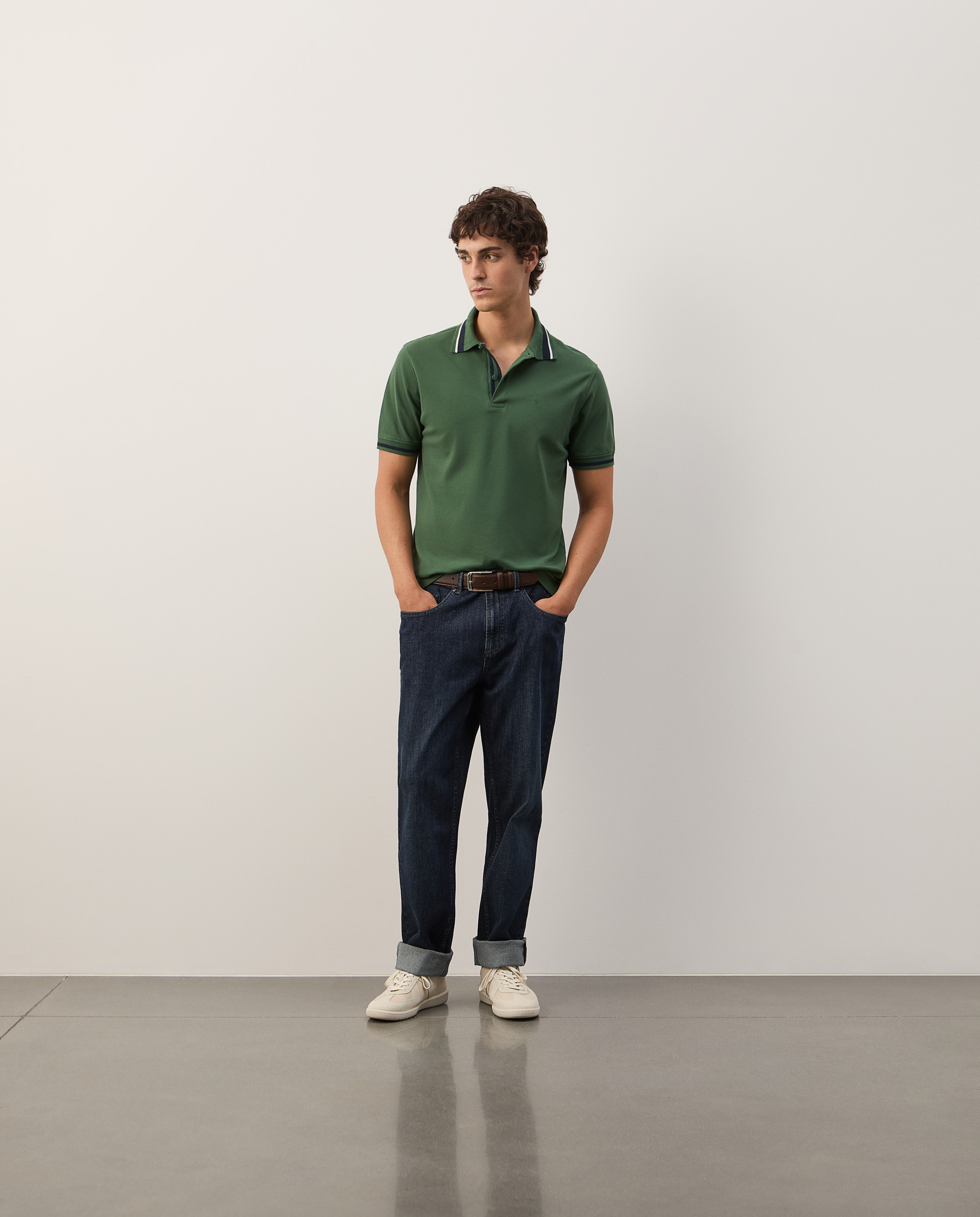 Regular fit polo shirt with stripes