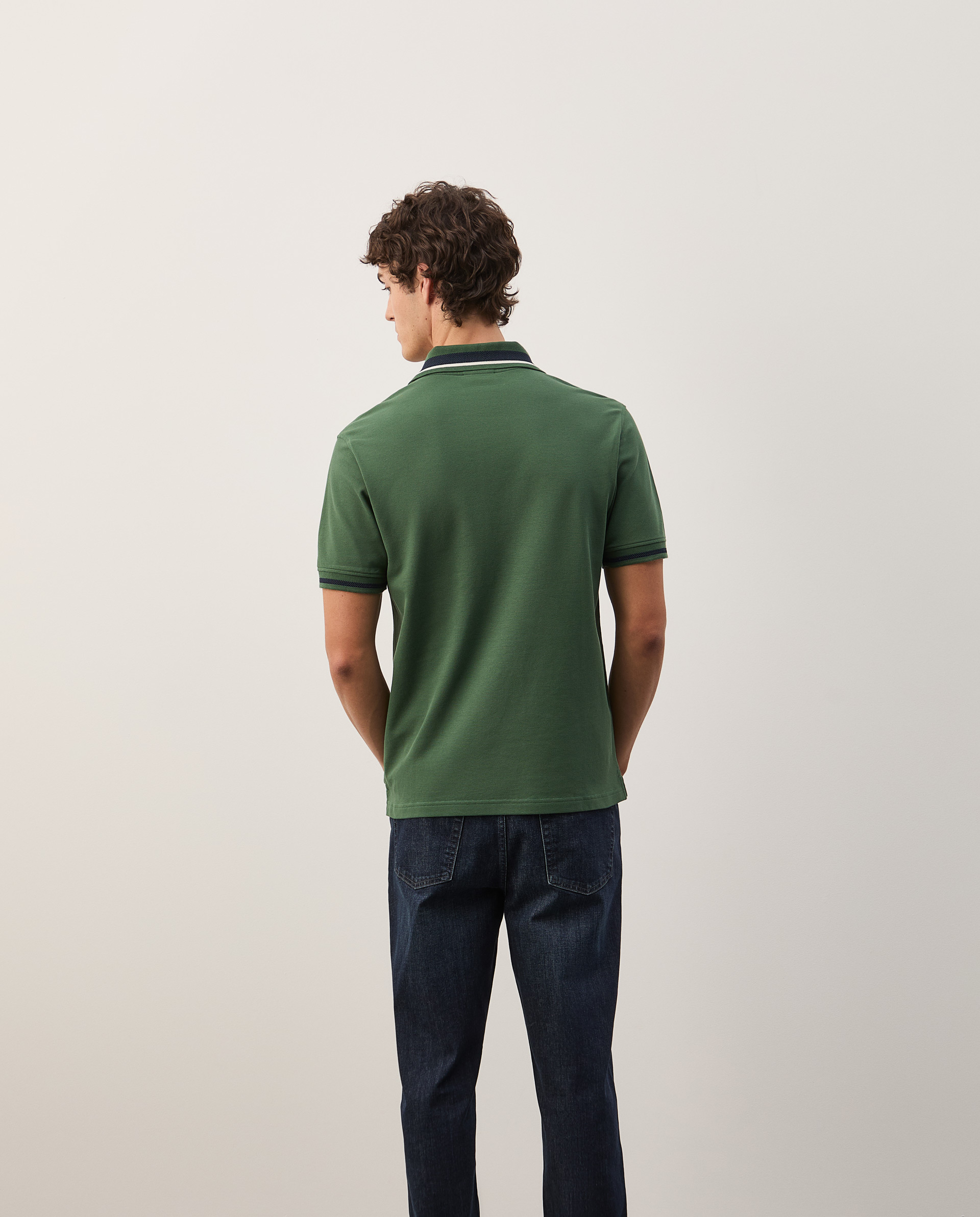 Regular fit polo shirt with stripes