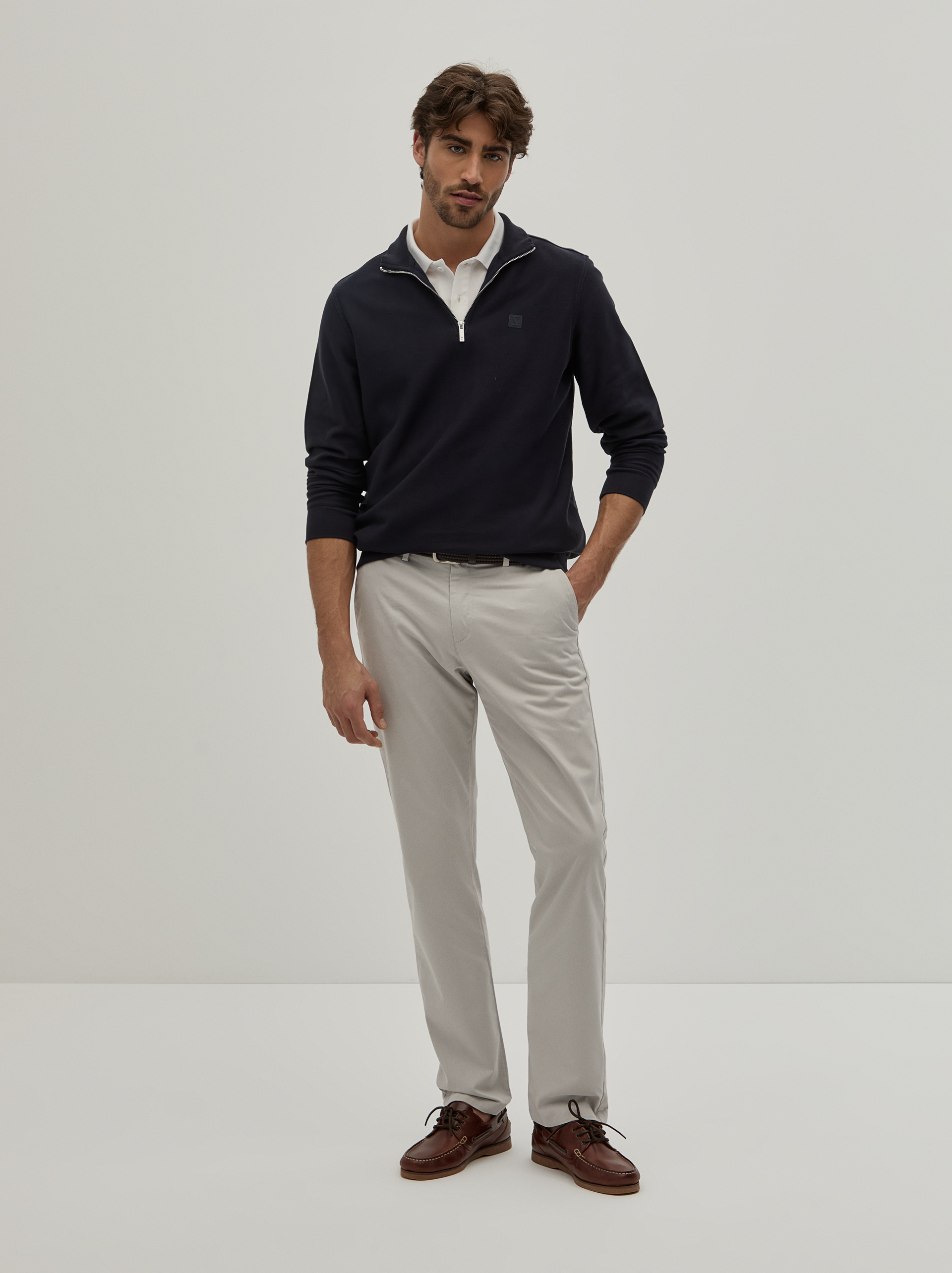 Half zip knit sweater