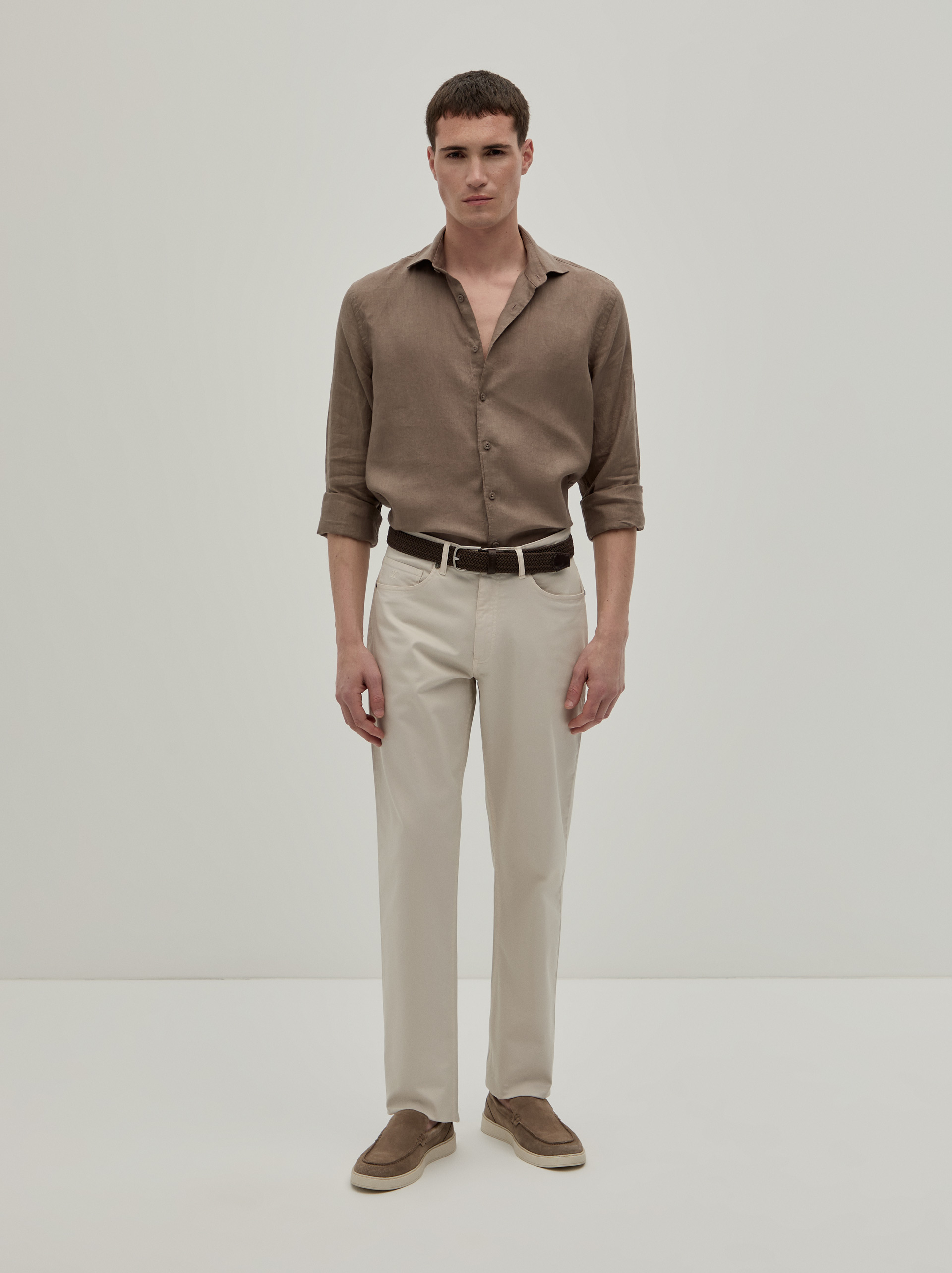Regular fit denim pants