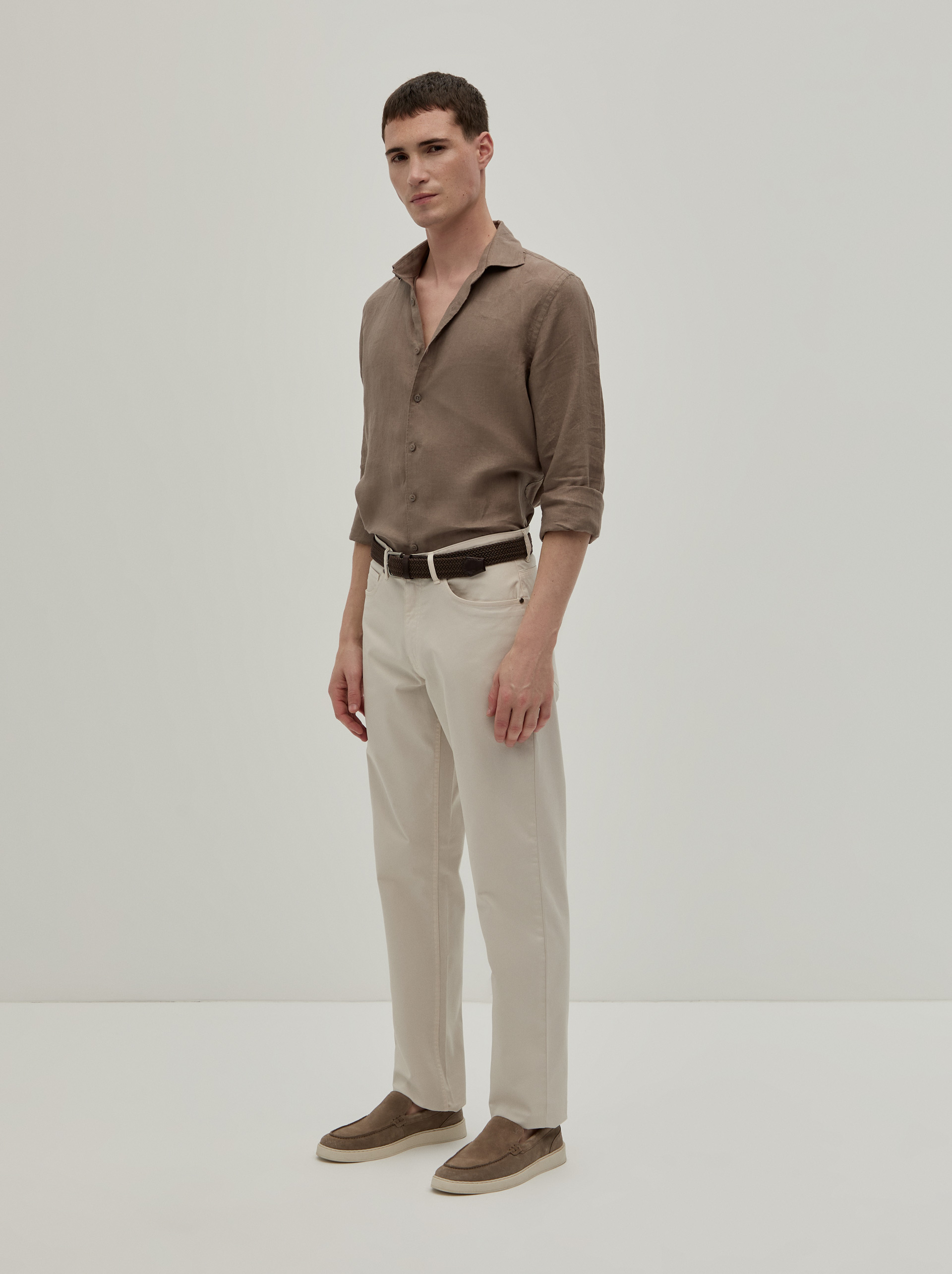 Regular fit denim pants