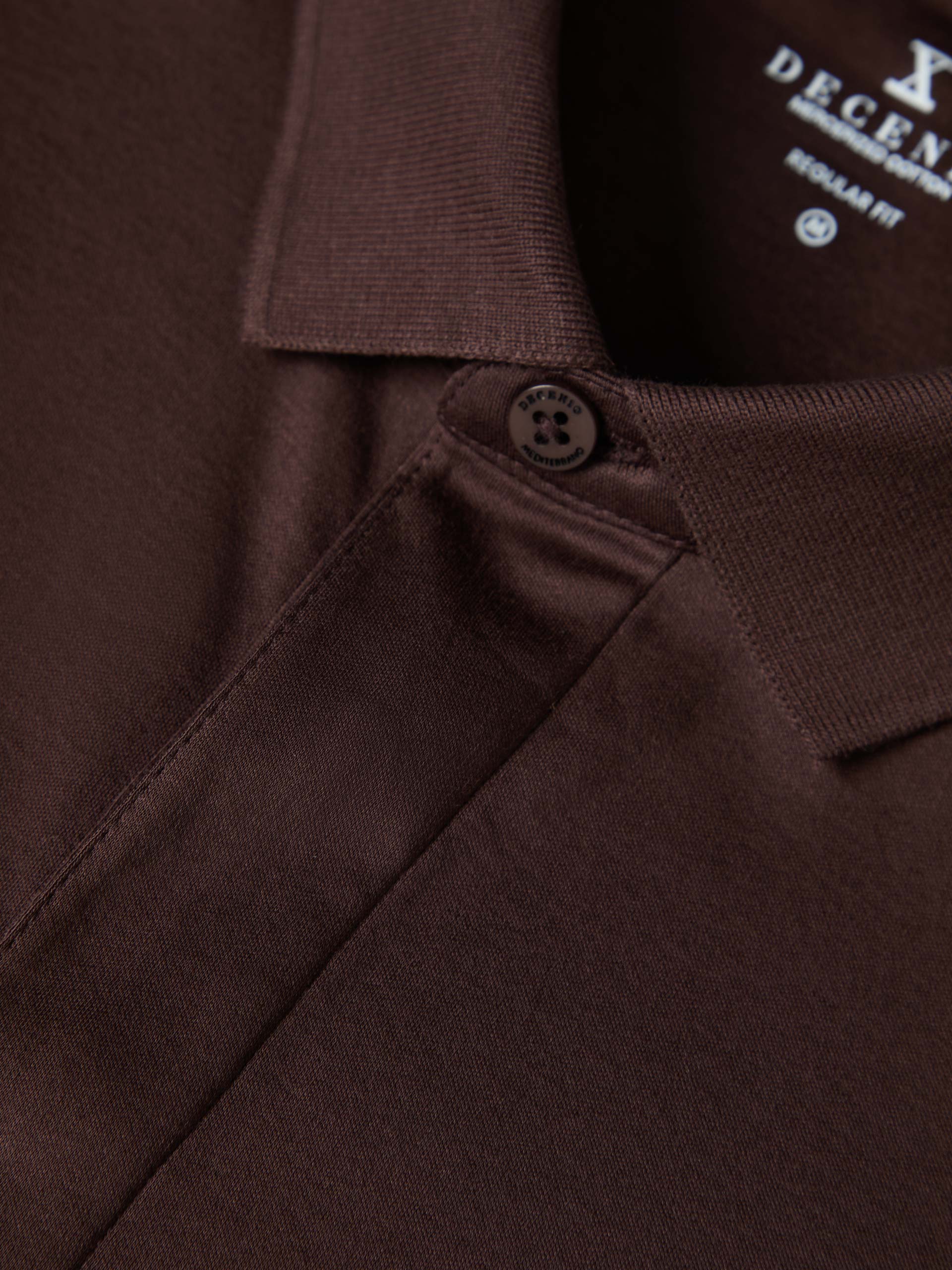 Polo de algodão manga comprida