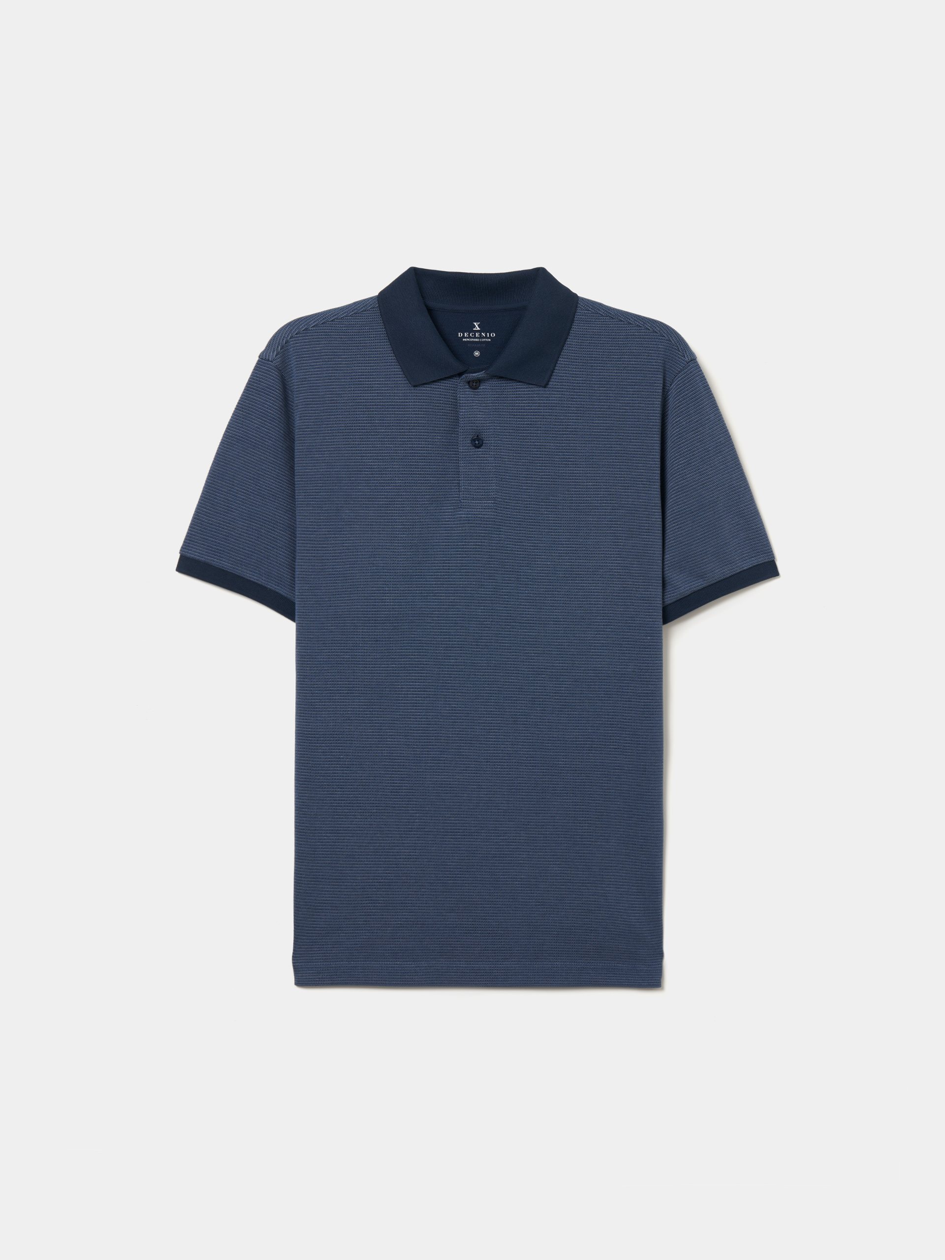 Two-tone knitted polo shirt