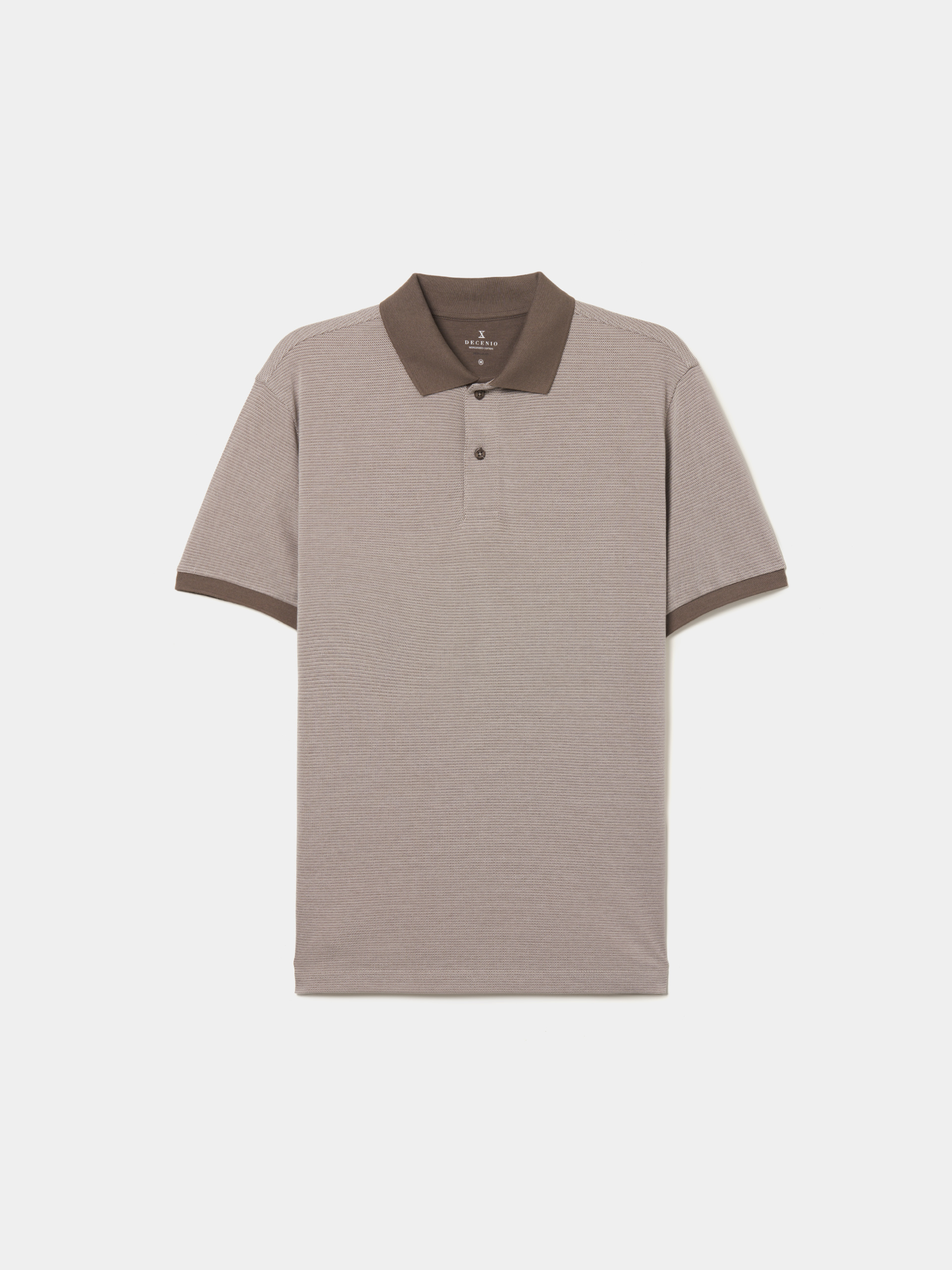 Two-tone knitted polo shirt