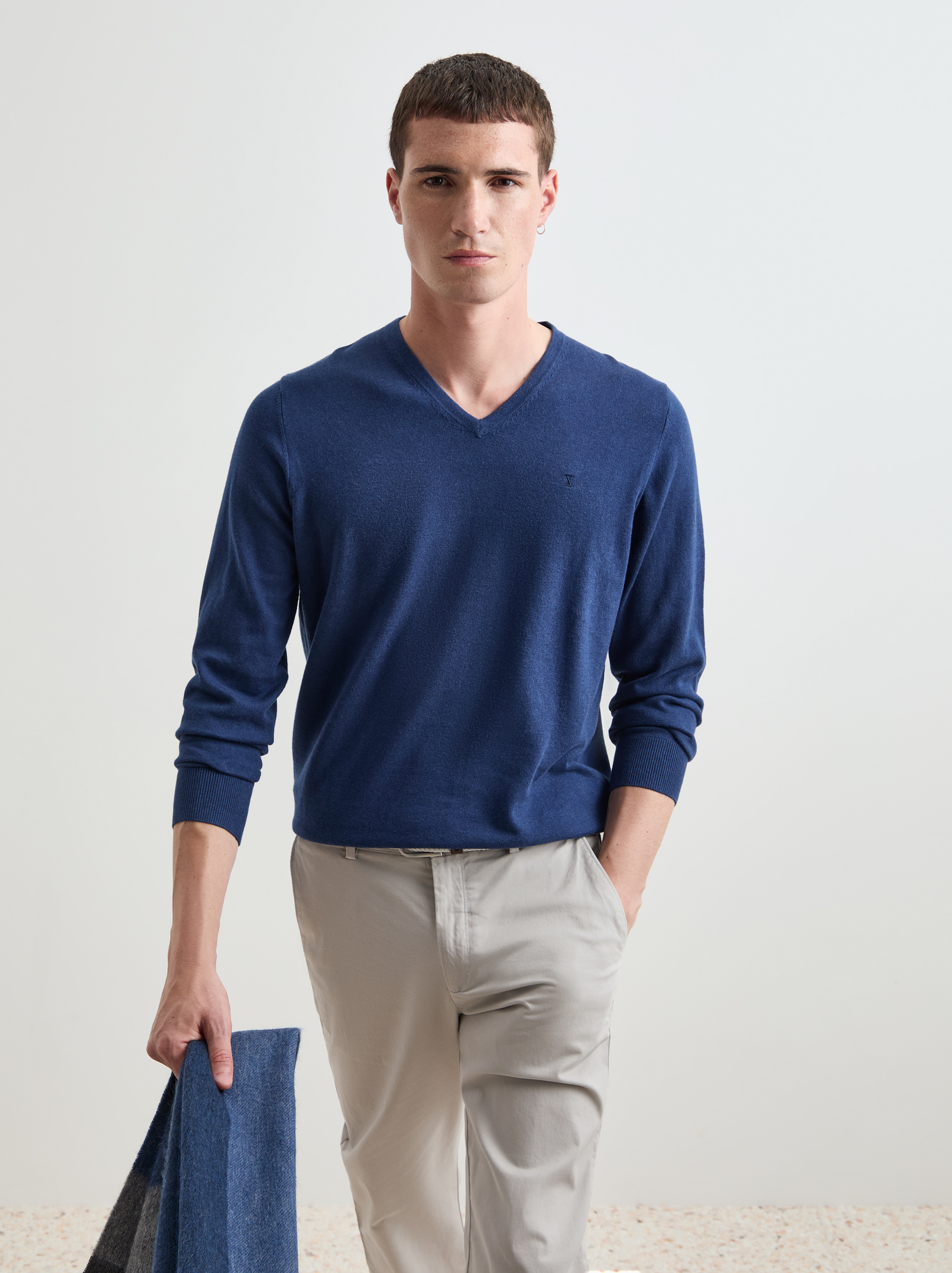 Cotton and cashmere pullover