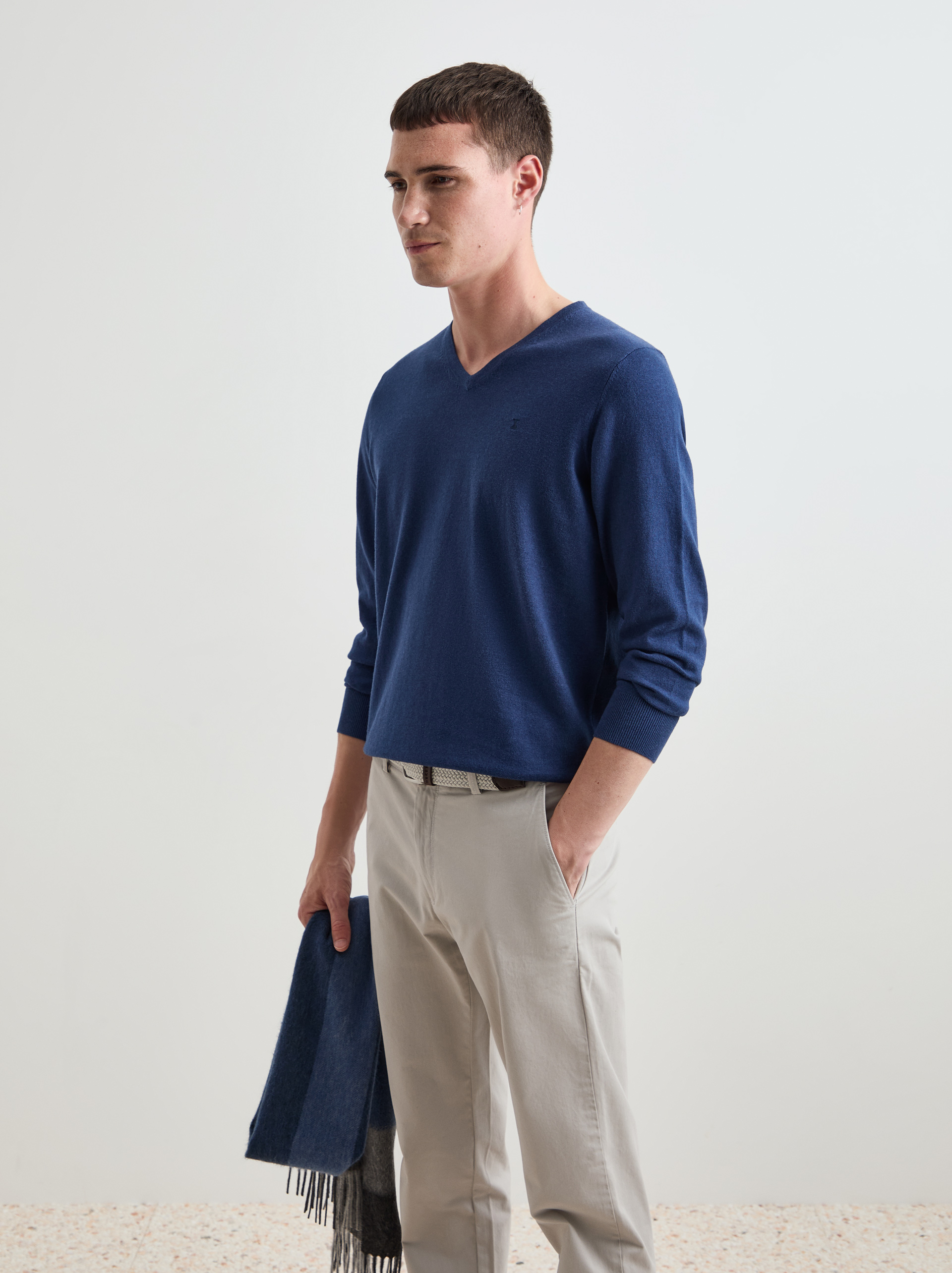 Cotton and cashmere pullover