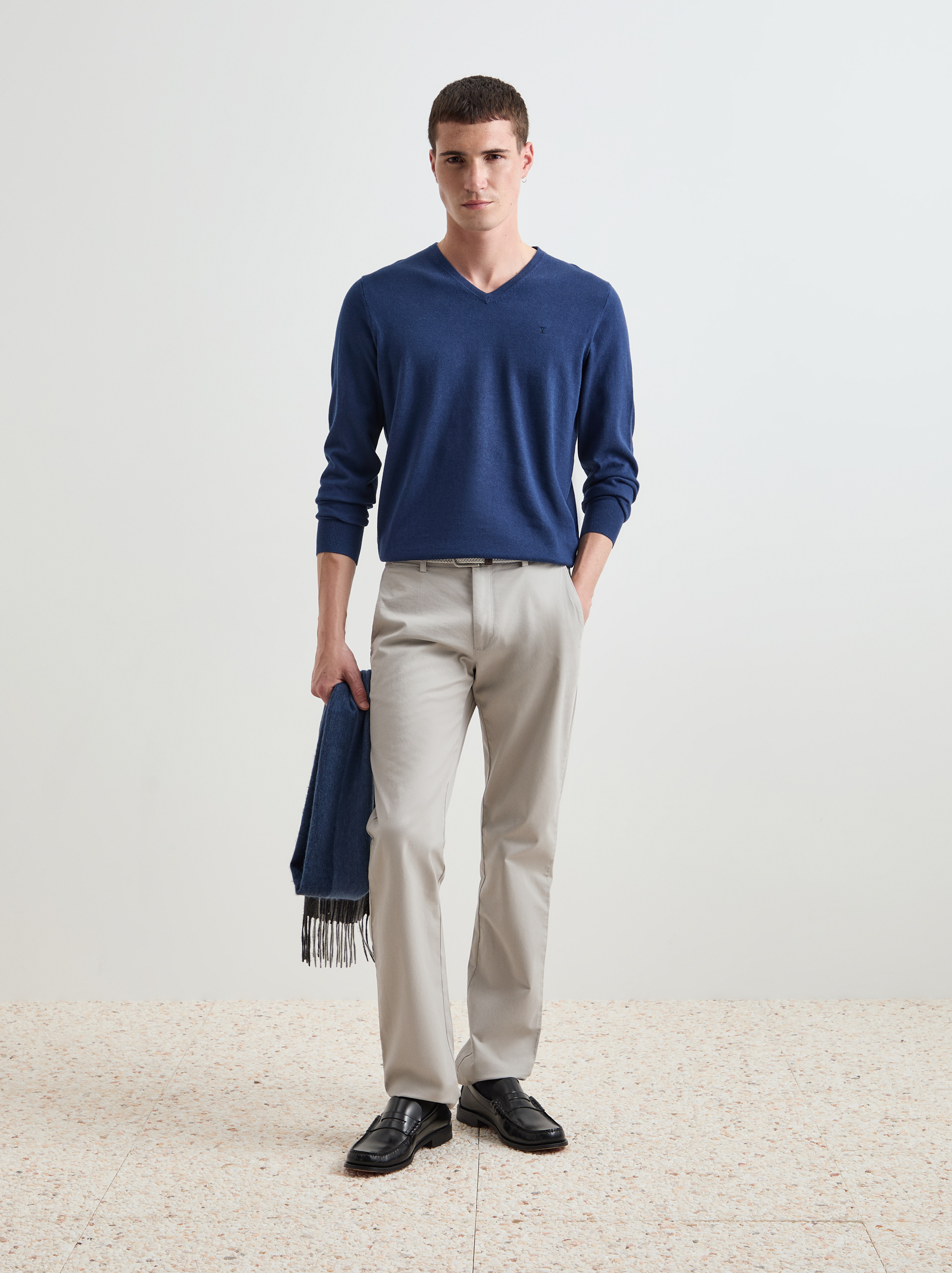 Cotton and cashmere pullover
