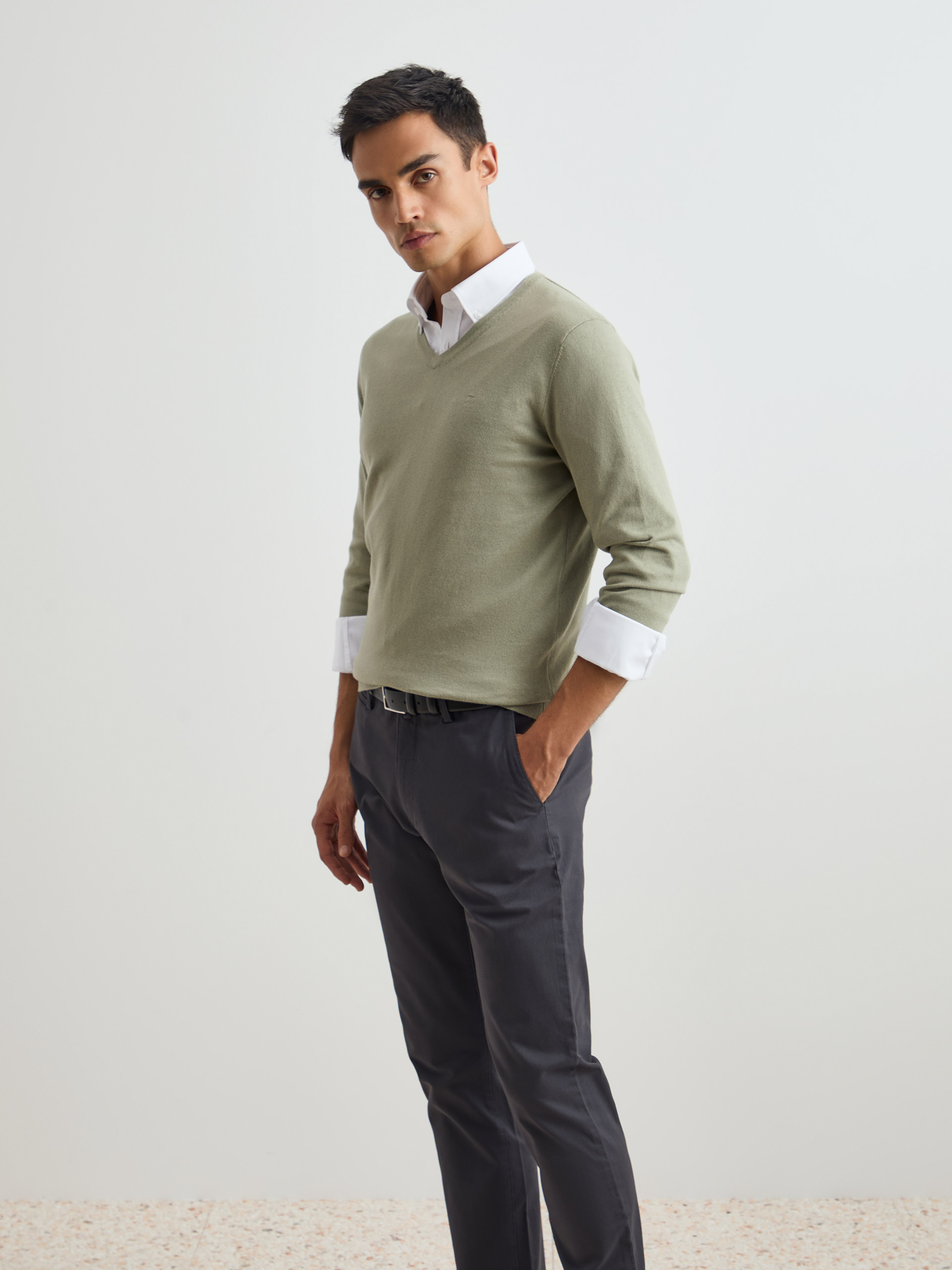 Pullover algodão e caxemira