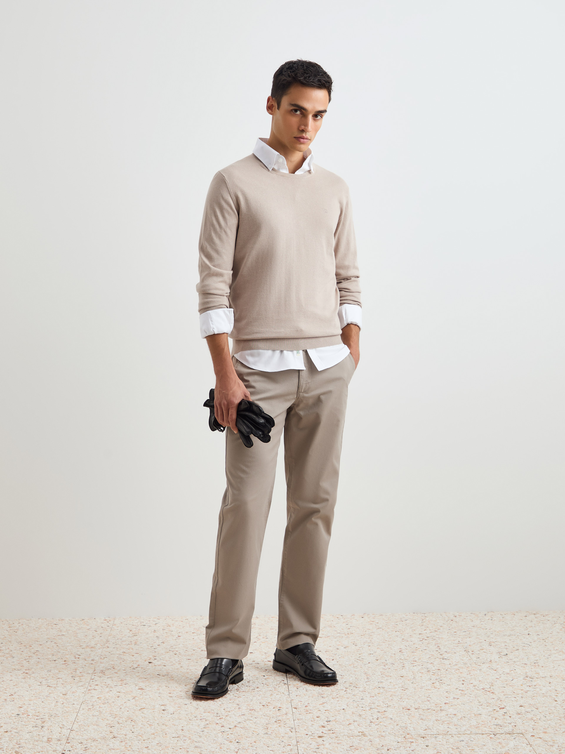 Pullover de algodão e caxemira