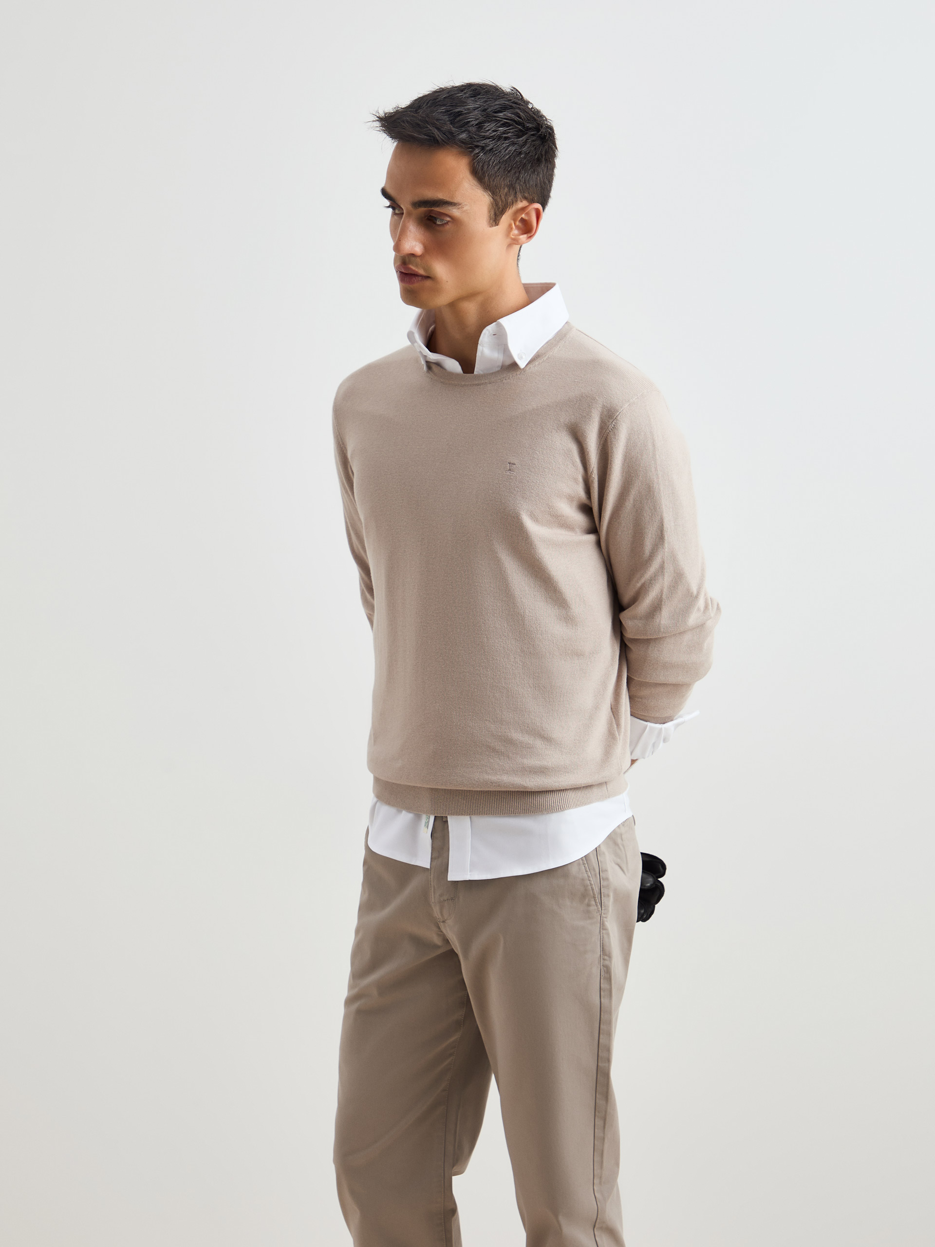 Pullover de algodão e caxemira