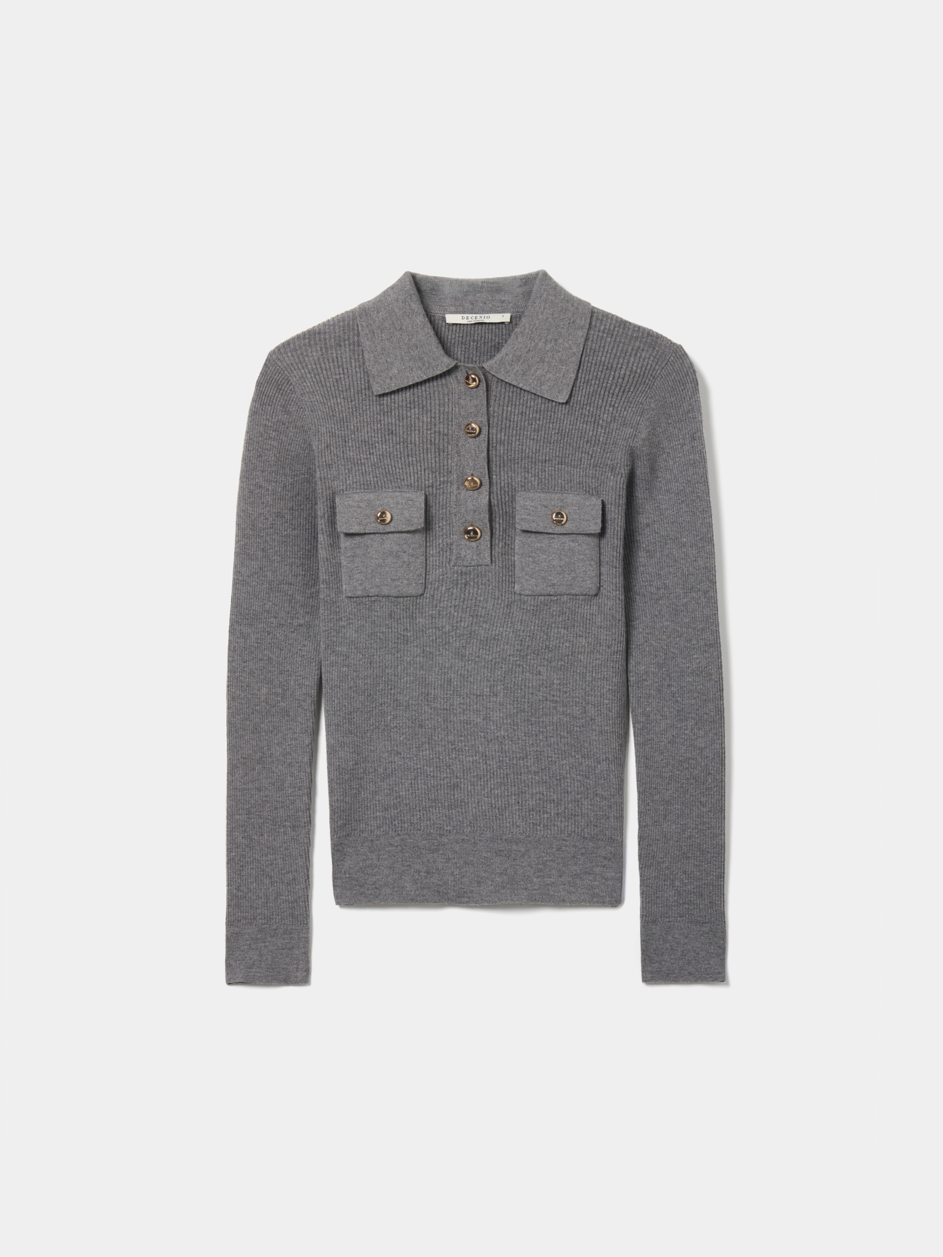 Ribbed polo shirt