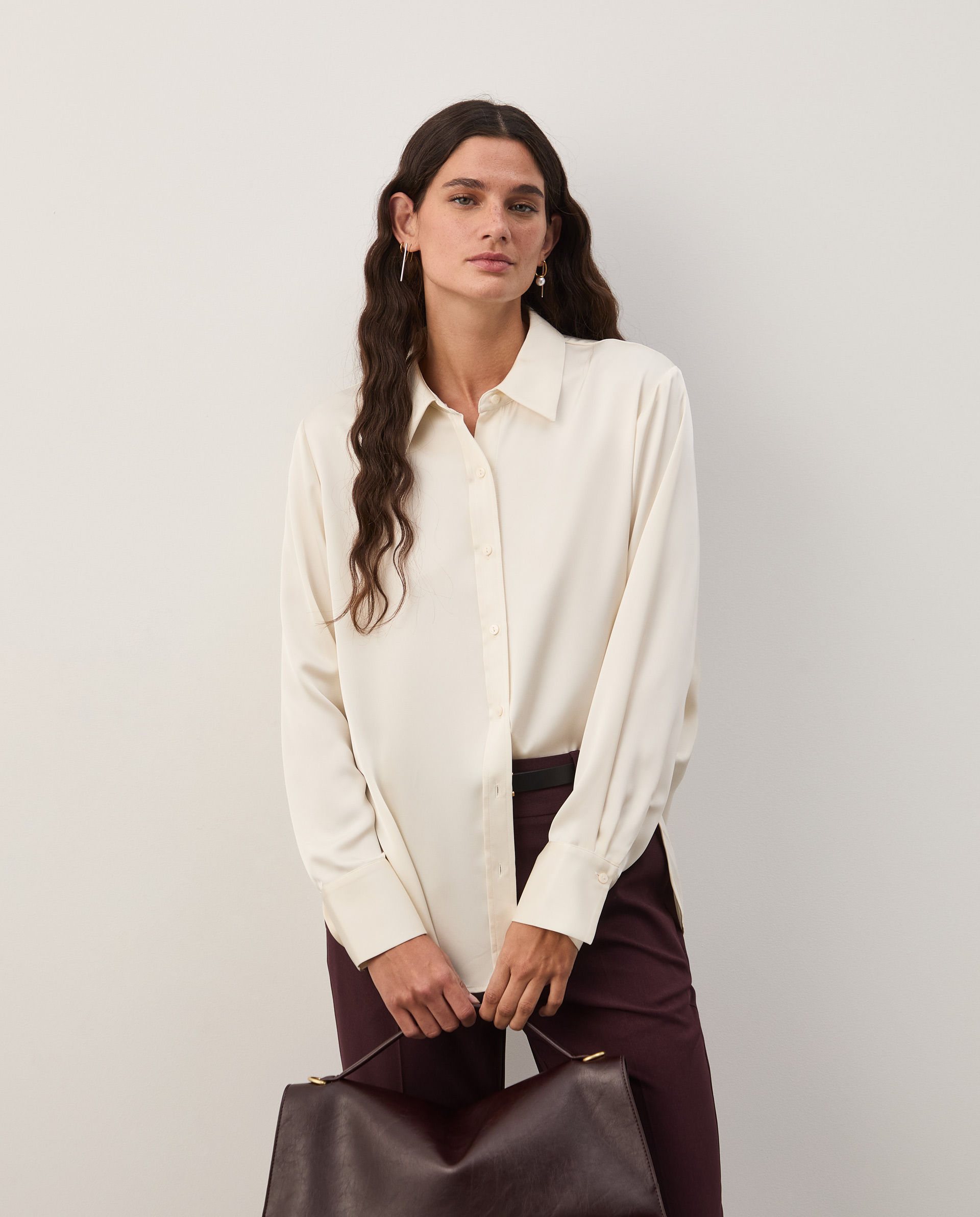 Camisa de satén fluida