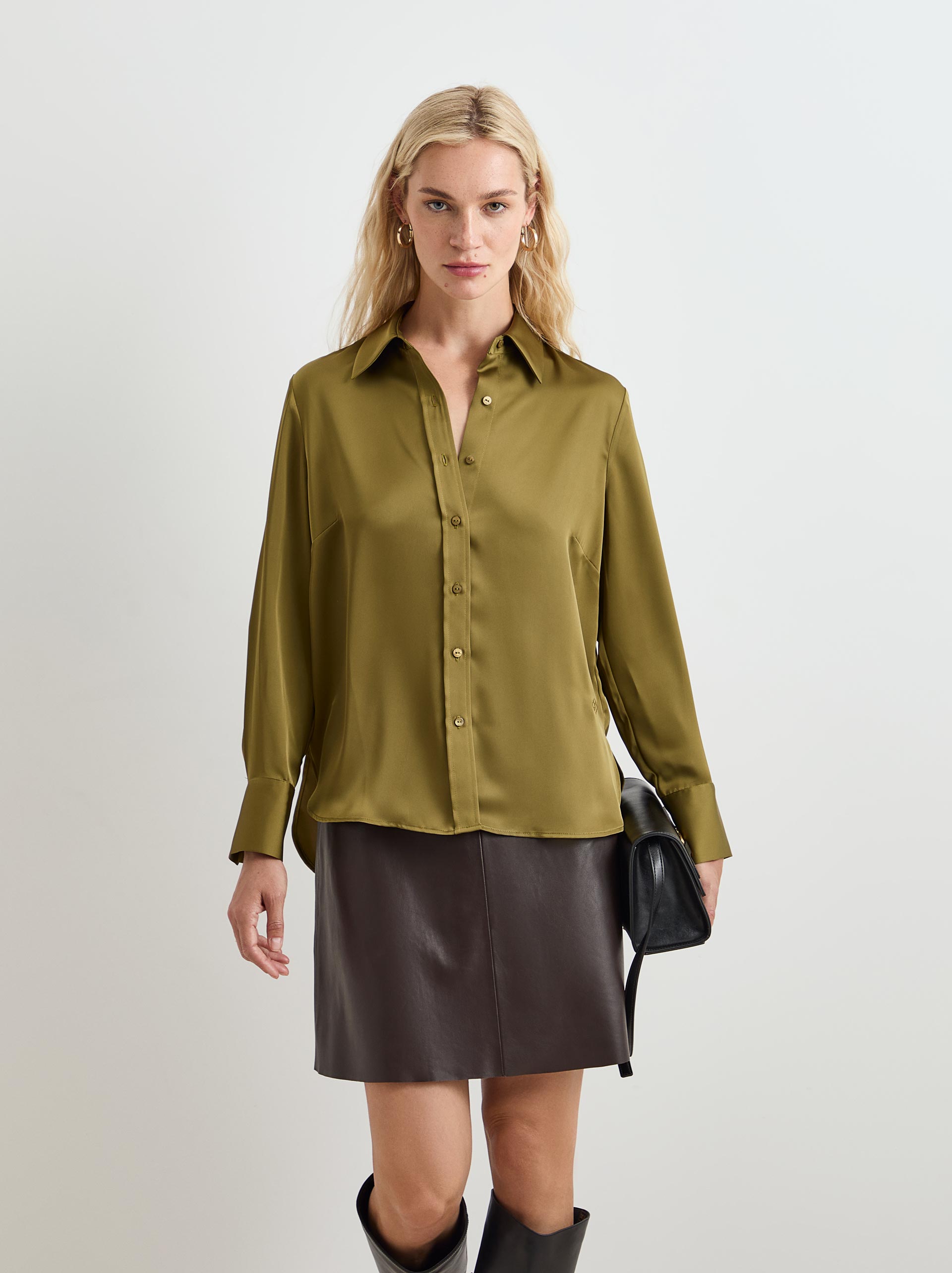 Satin fluid shirt