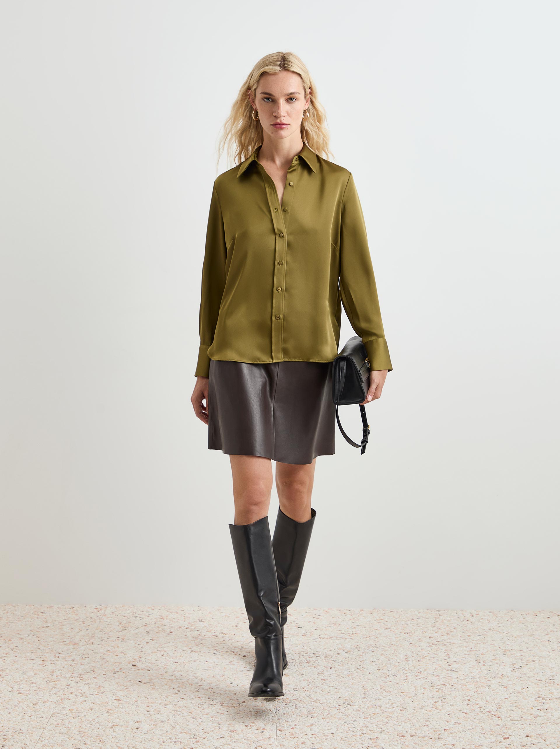 Satin fluid shirt