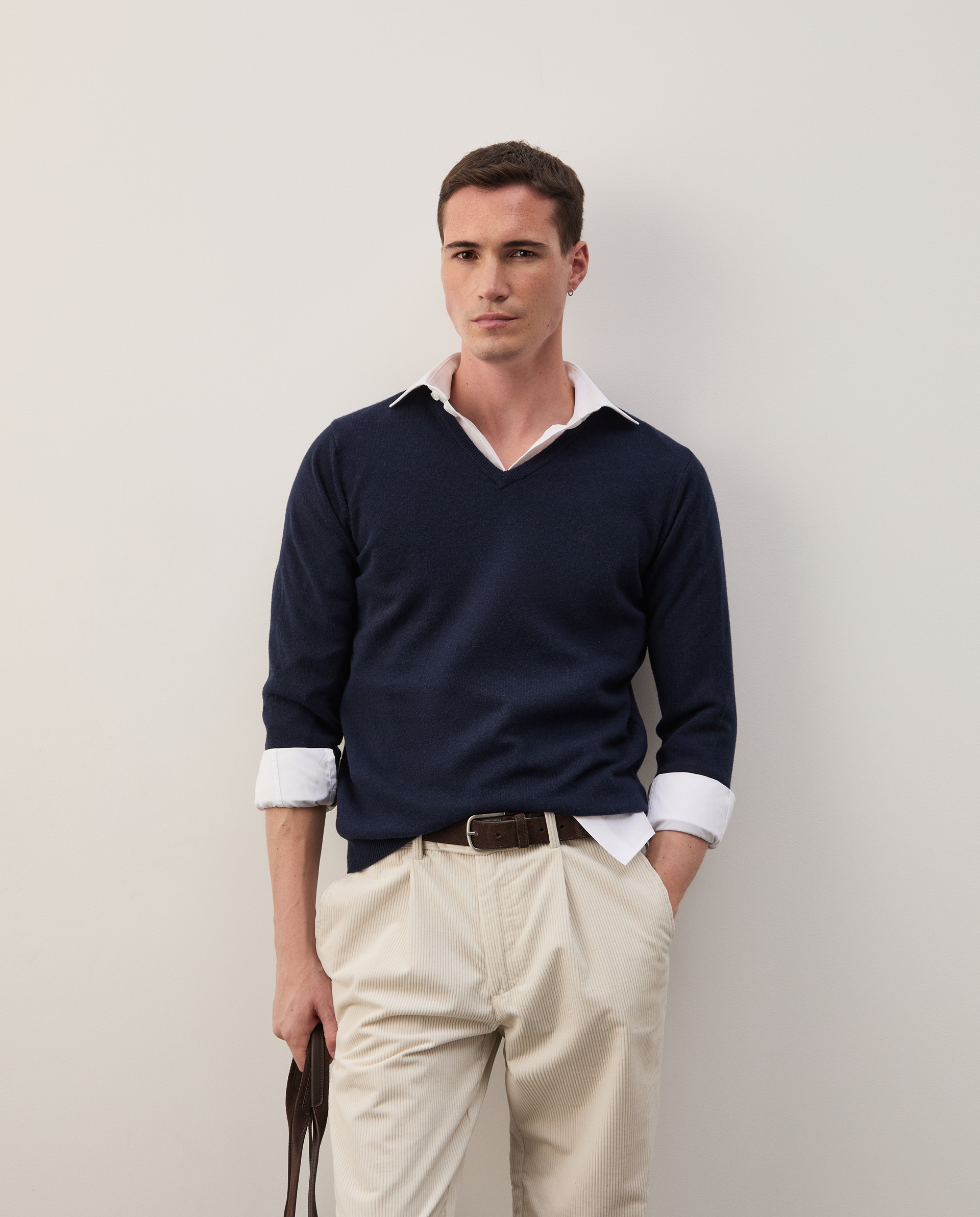 Knitted sweater with wool