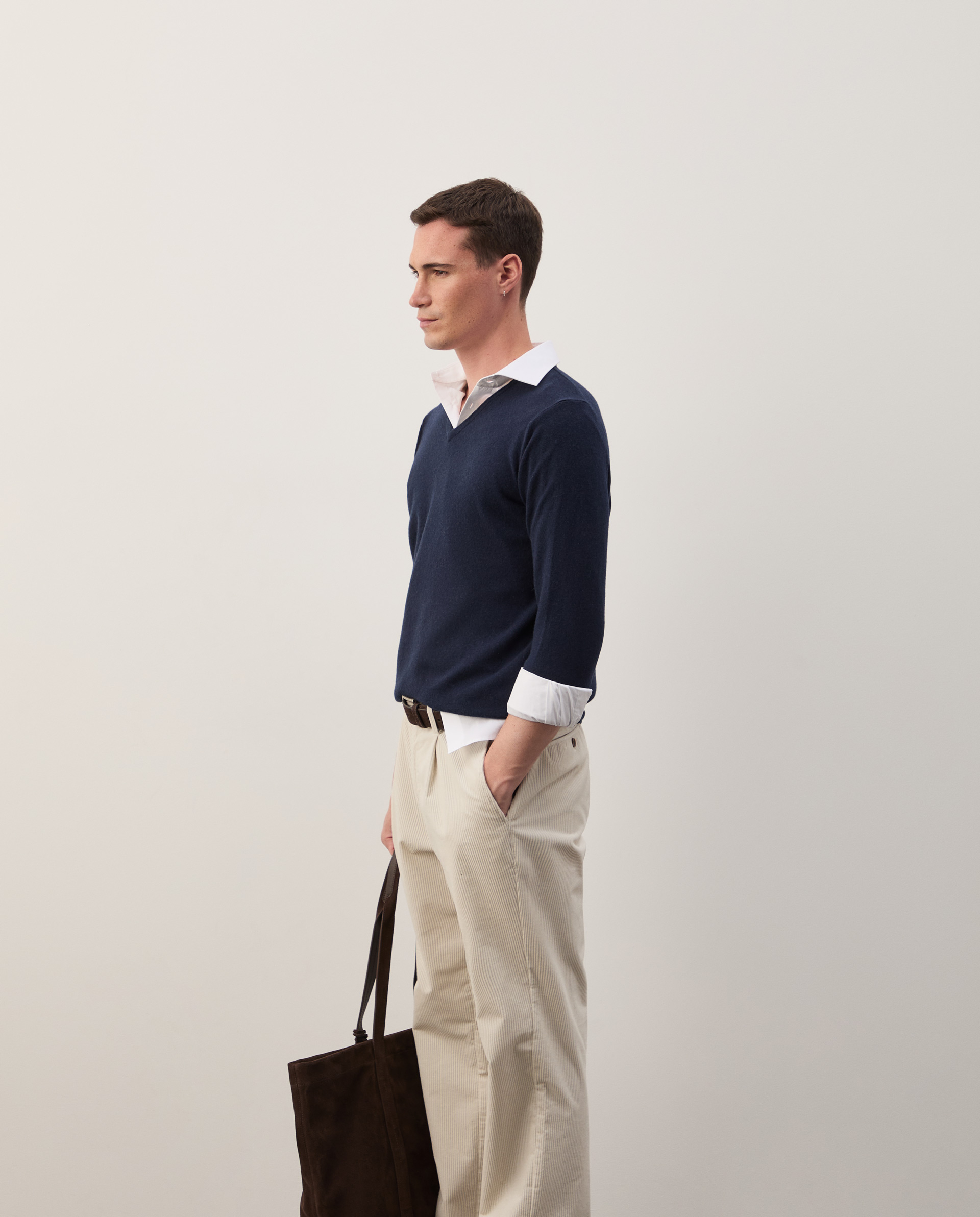 Knitted sweater with wool