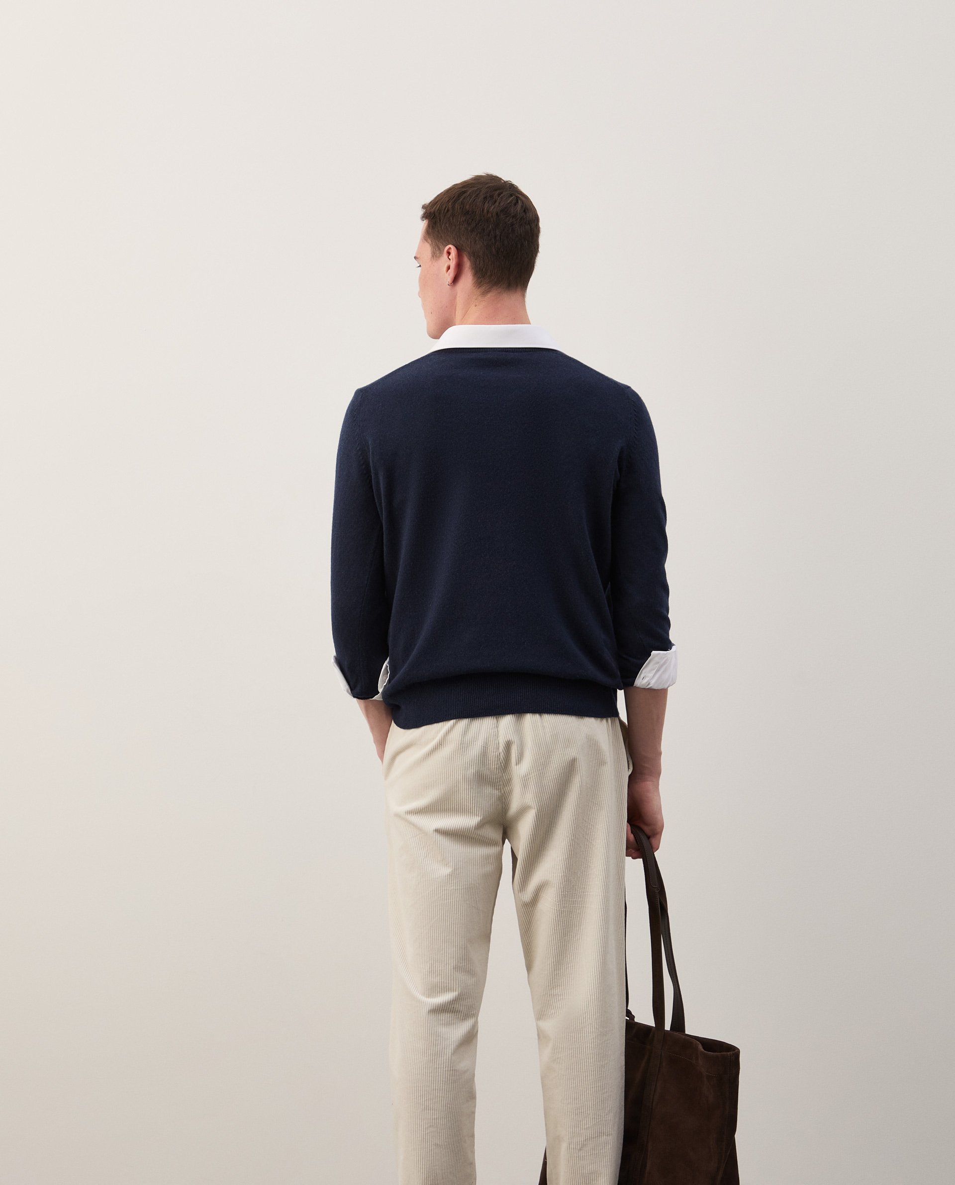 Knitted sweater with wool
