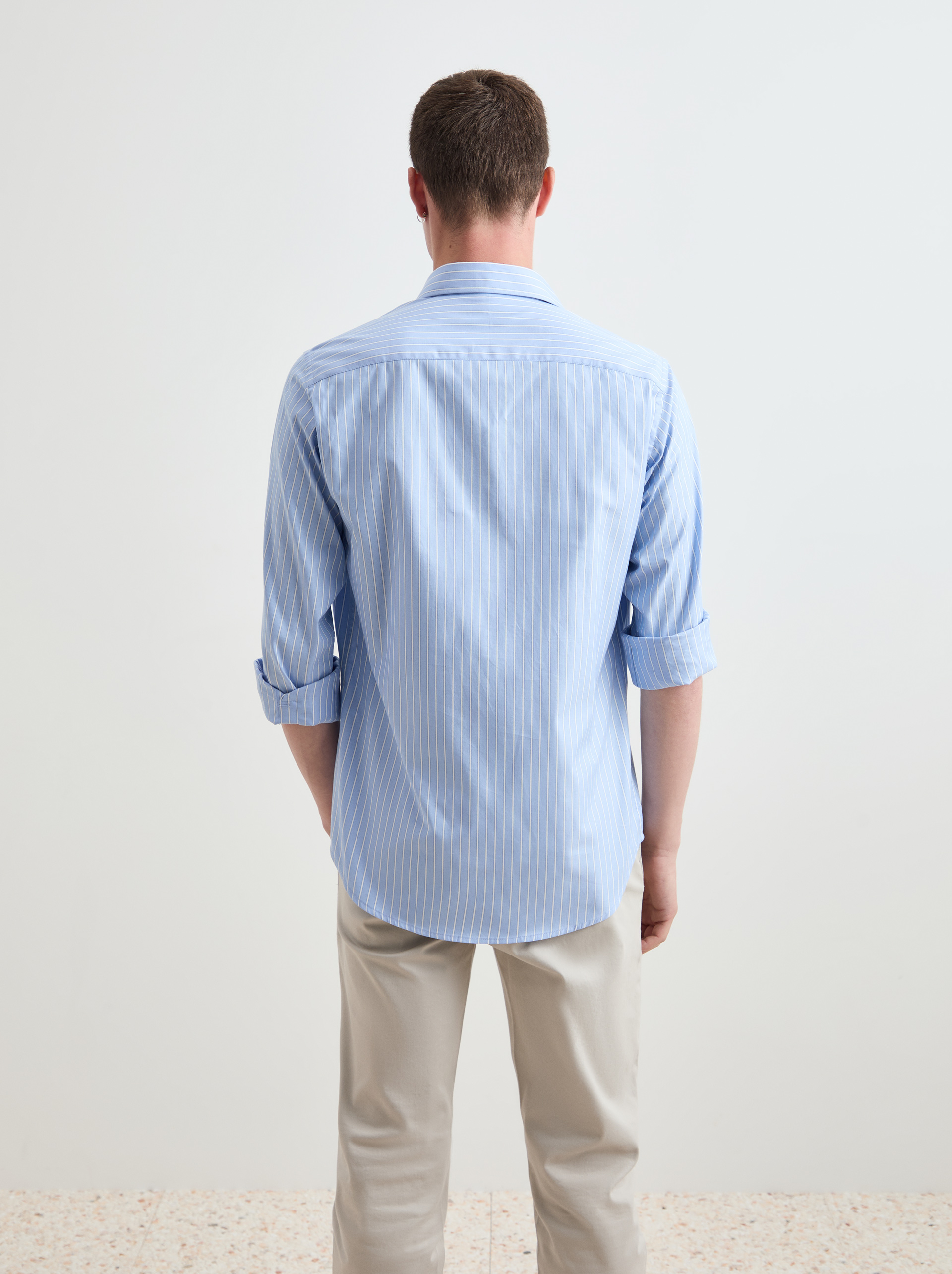 Camisa de algodón a rayas