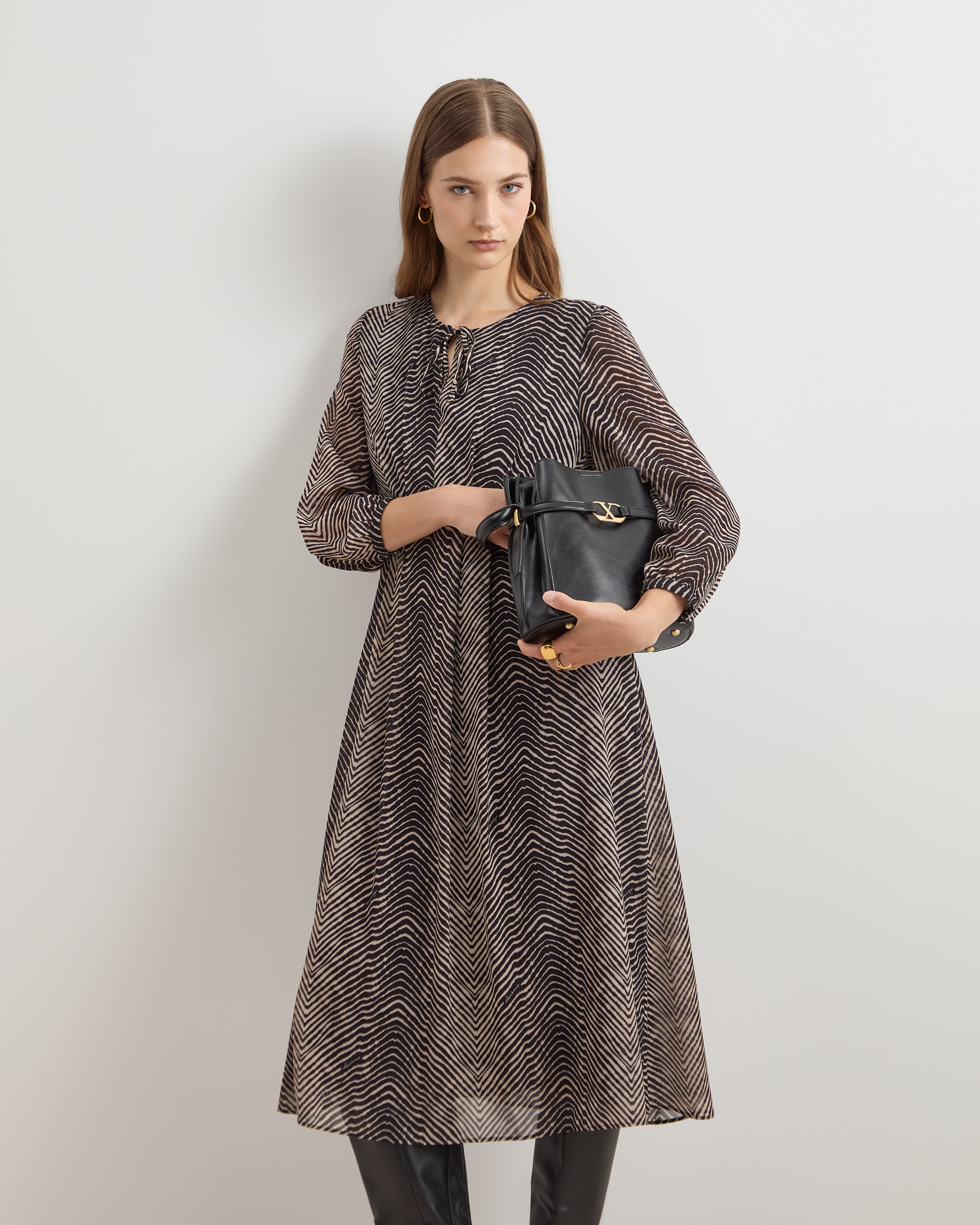Vestido midi fluido