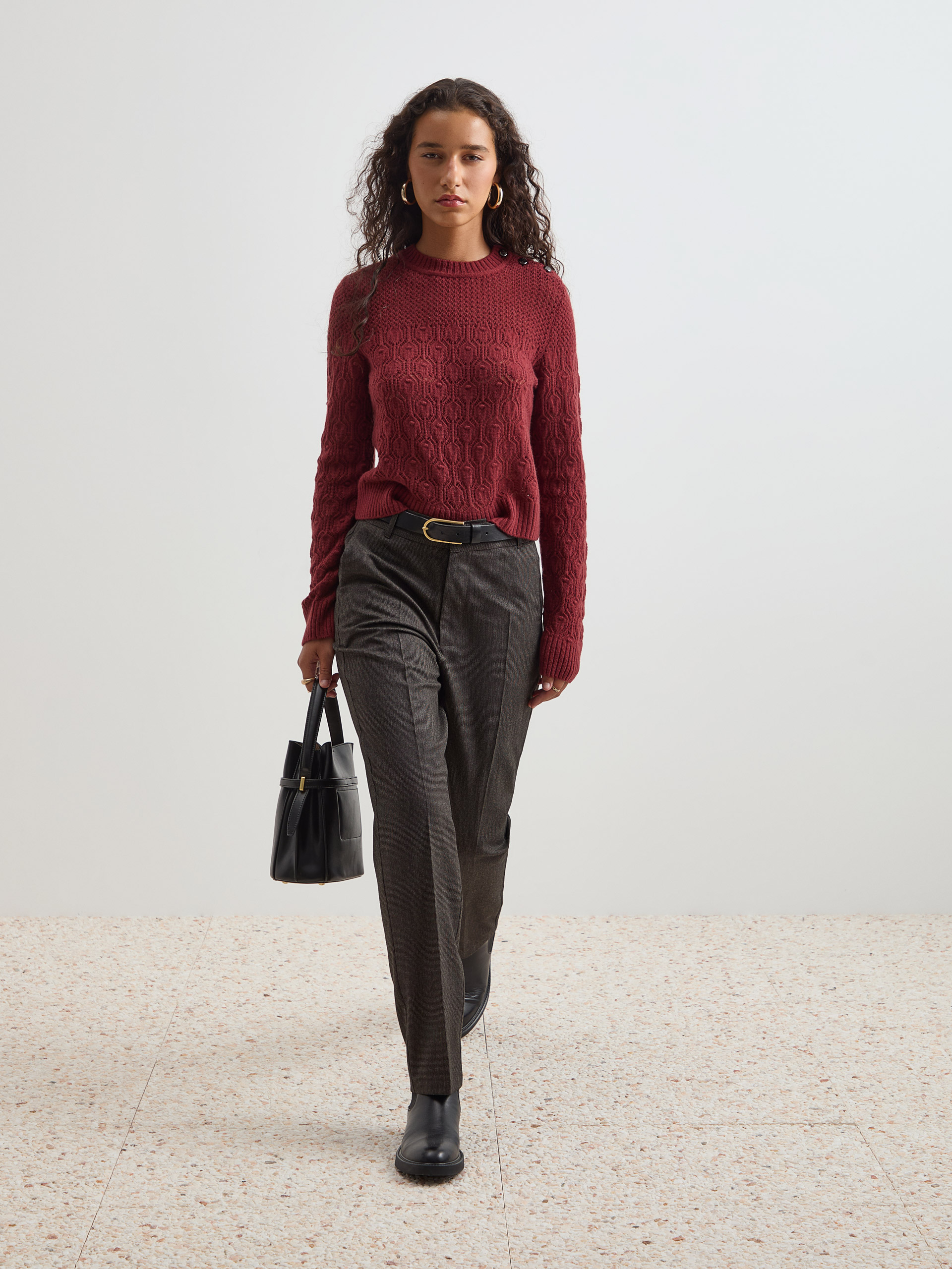 Wool knitted sweater