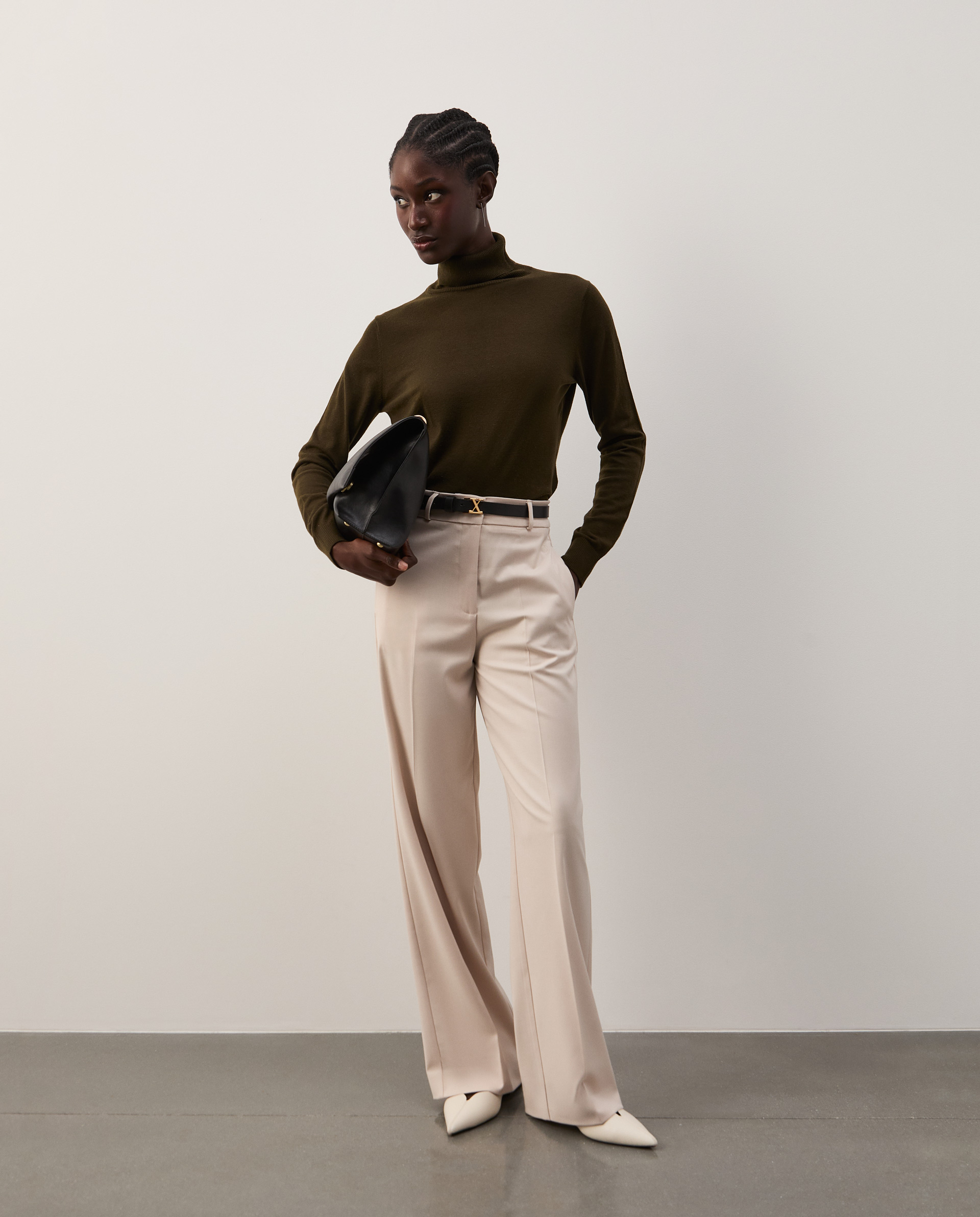 Classic creased trousers