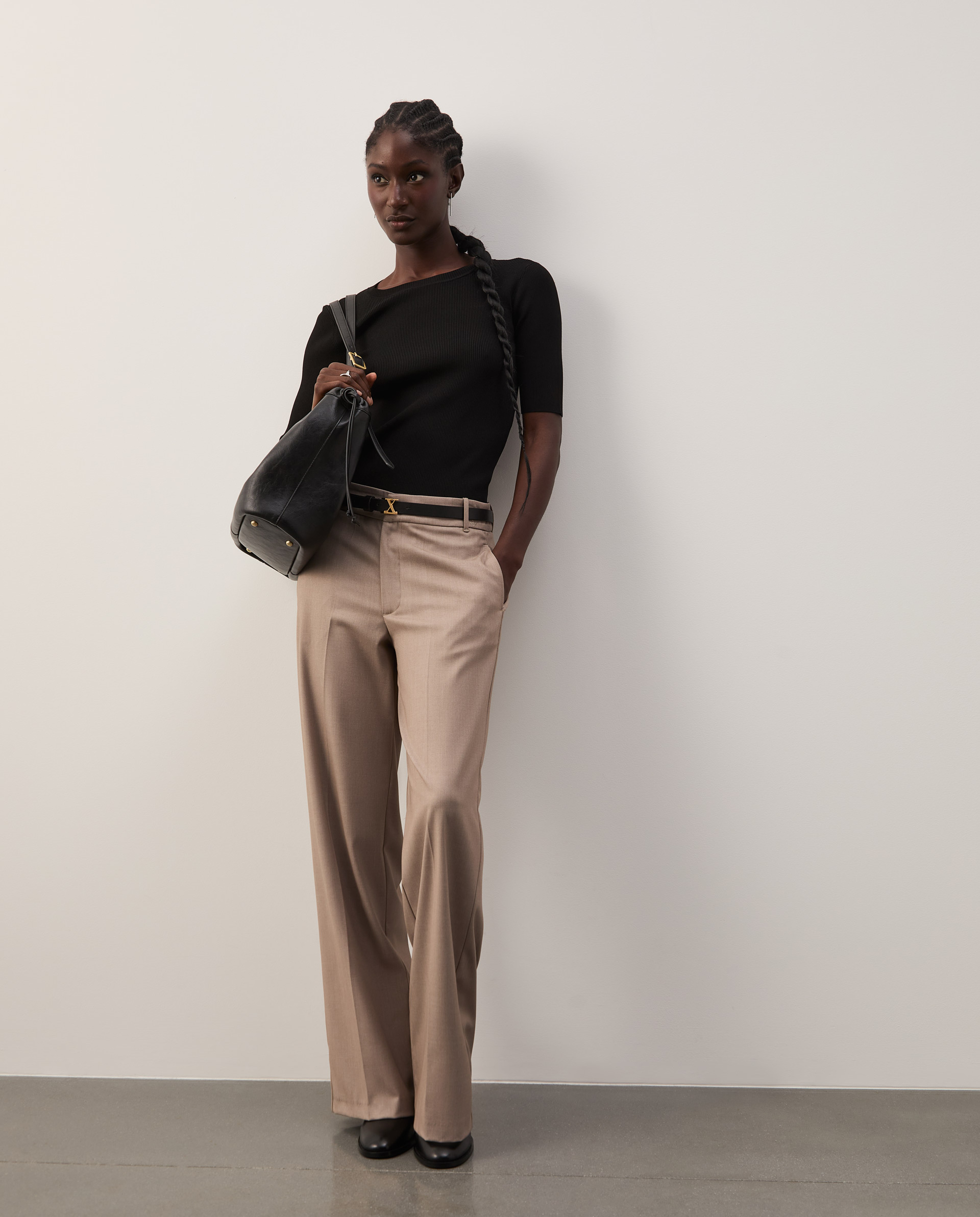 Classic creased trousers